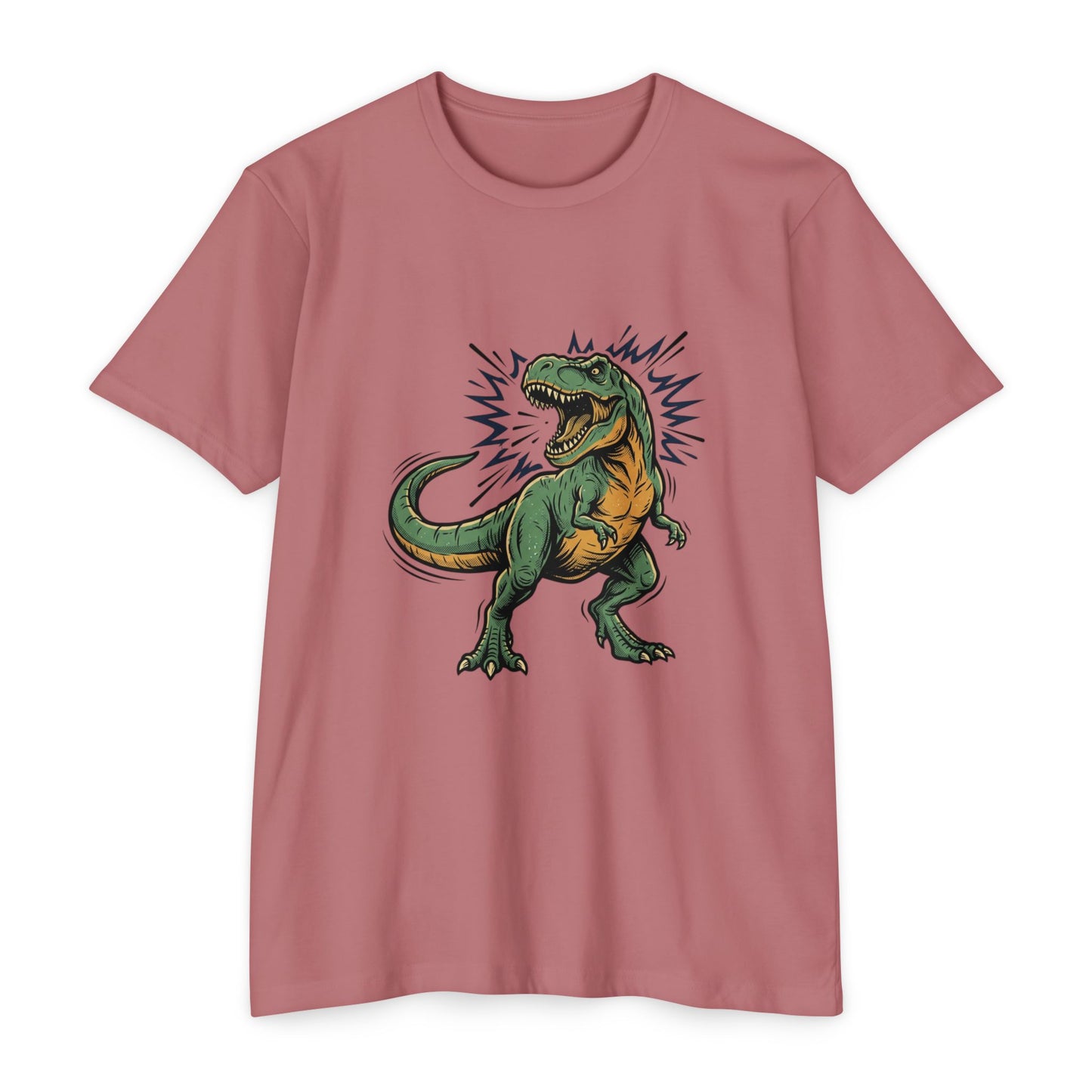 Camiseta — Camiseta retro con ilustración de T-Rex rugiendo