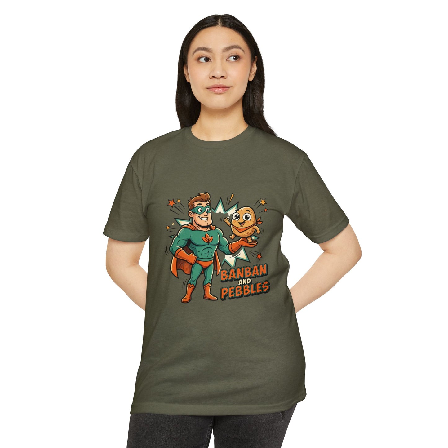 Banban and Pebbles Superhero Kids T-Shirt