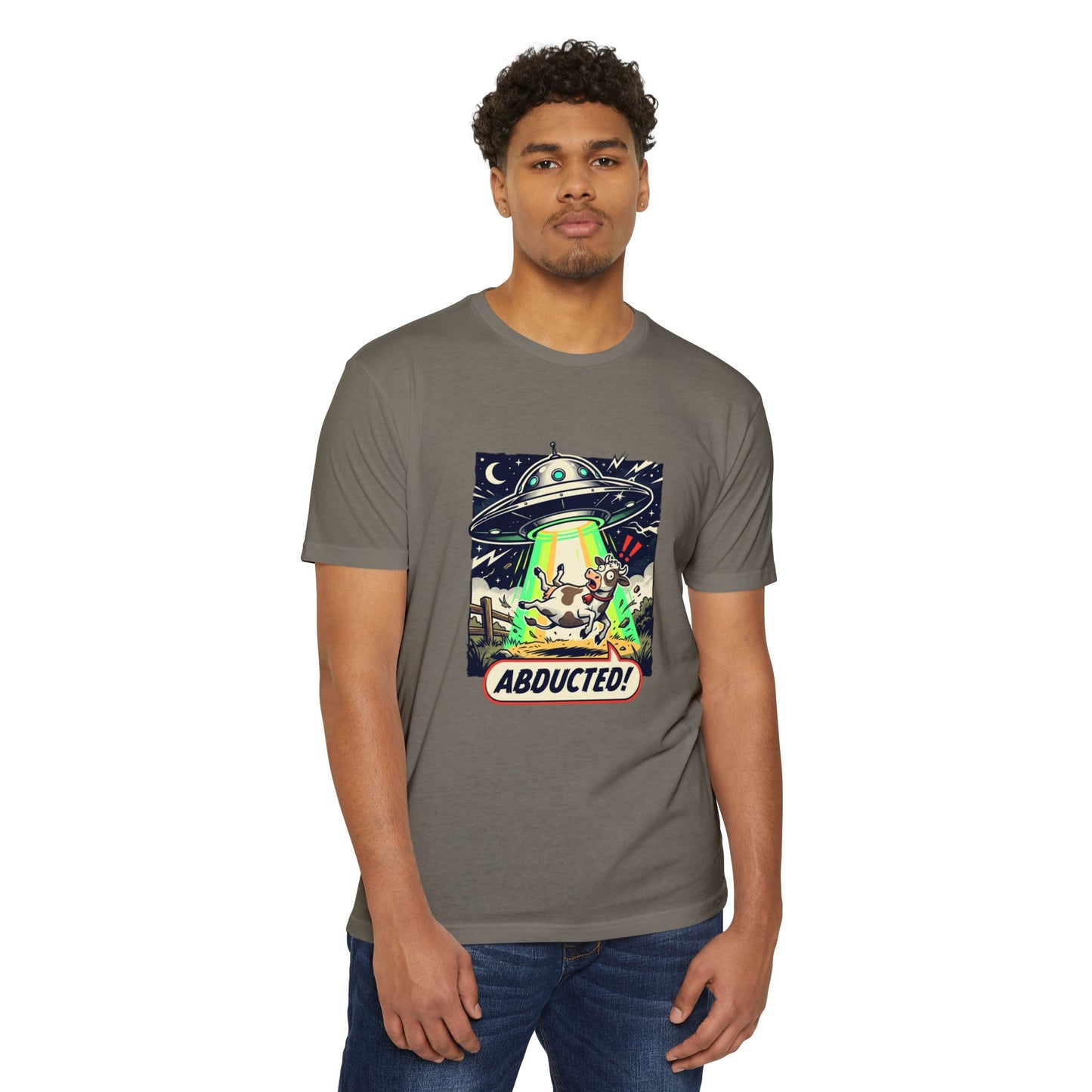 Abducted! Alien UFO Retro Sci‑Fi Graphic T-Shirt