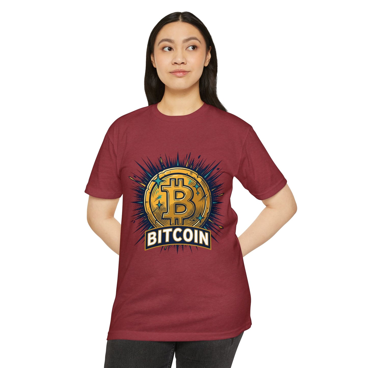 Camiseta gráfica de Bitcoin — Camiseta vintage de moneda criptográfica