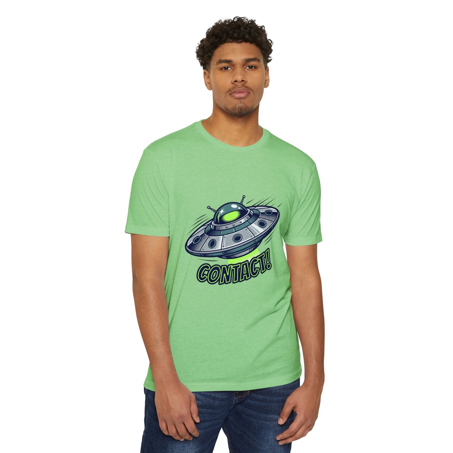 UFO Contact T-Shirt — Alien Spaceship Graphic Tee