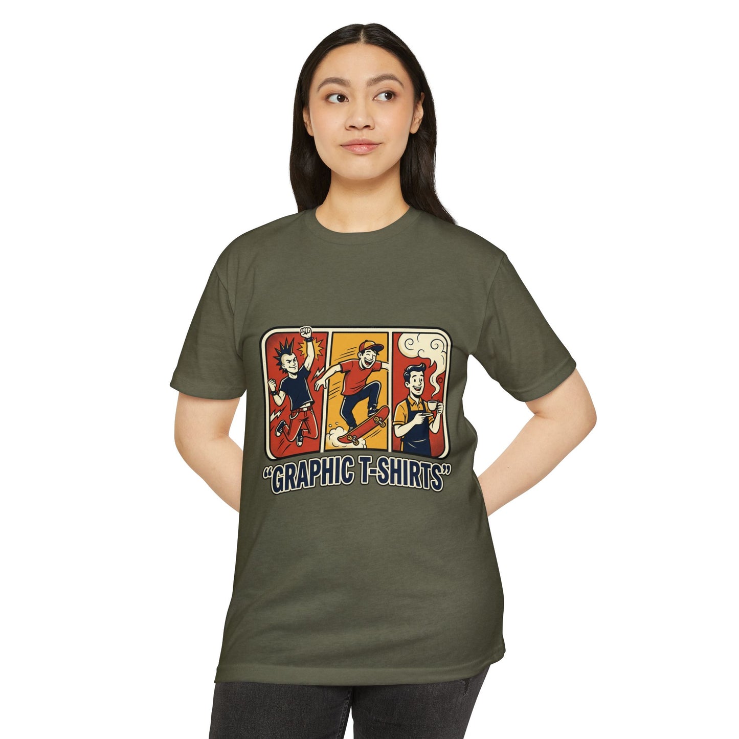 Retro Skateboard Graphic T-Shirt — Vintage Cartoon Skate Tee