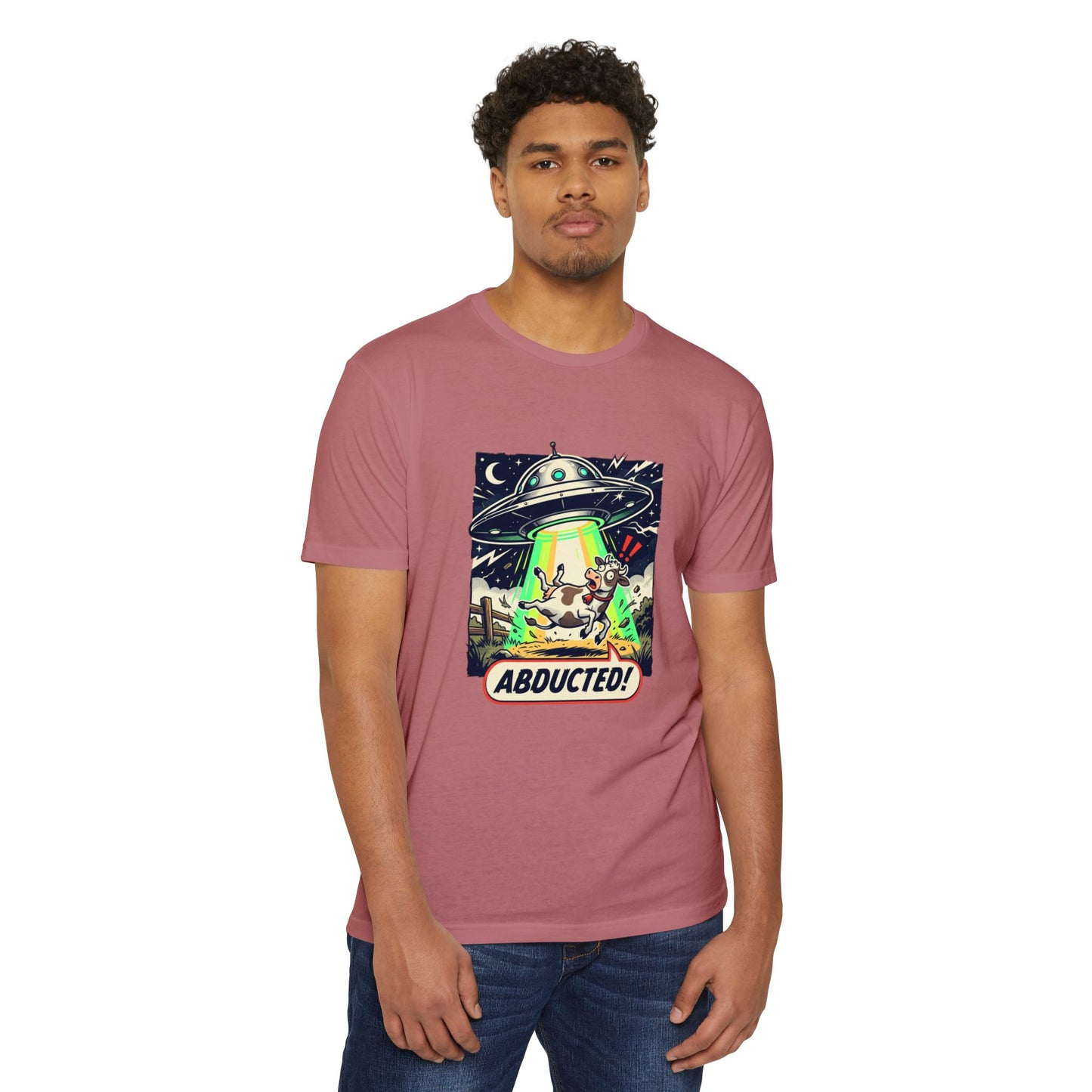 Abducted! Alien UFO Retro Sci‑Fi Graphic T-Shirt