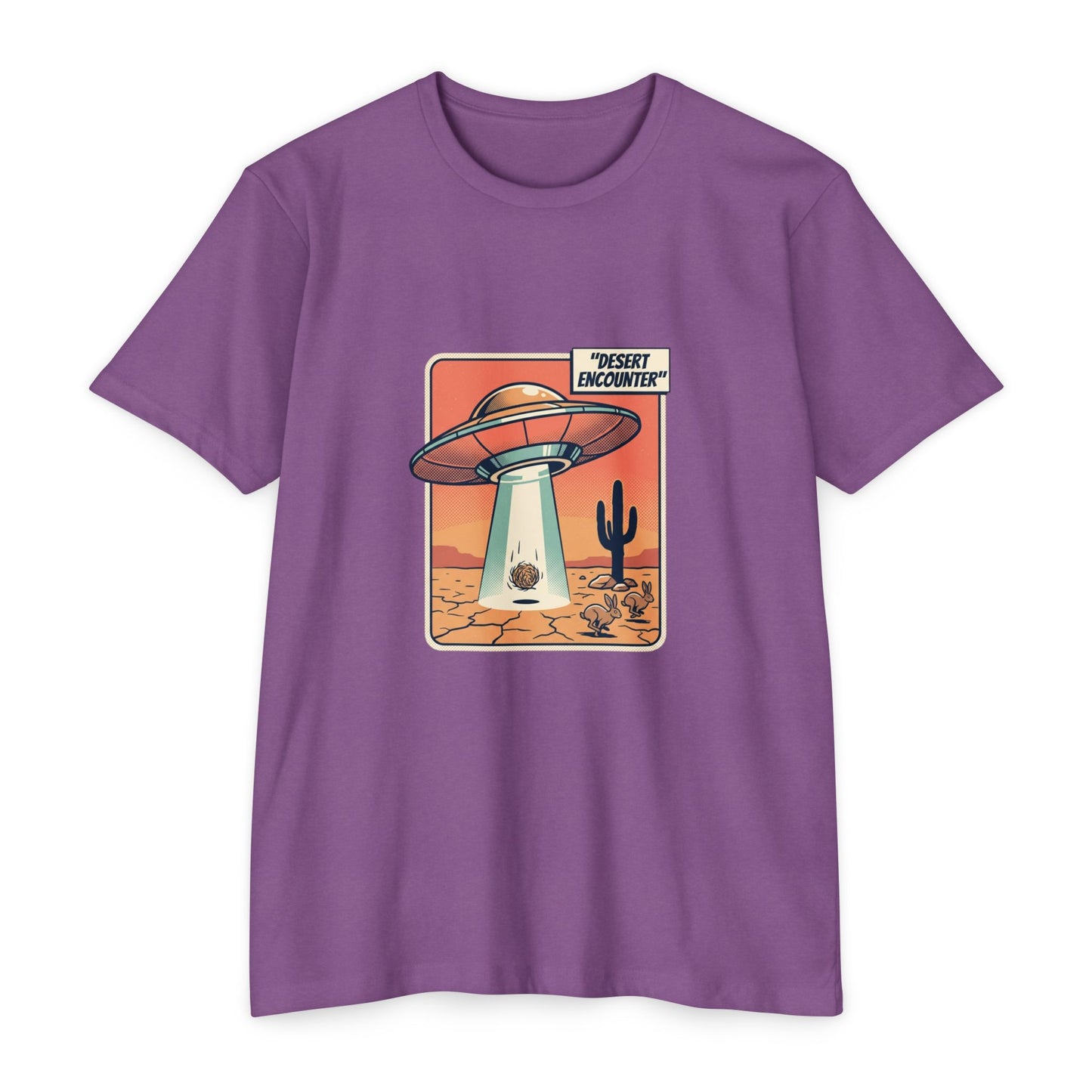 Desert Encounter T-Shirt – Retro UFO Alien Abduction Tee