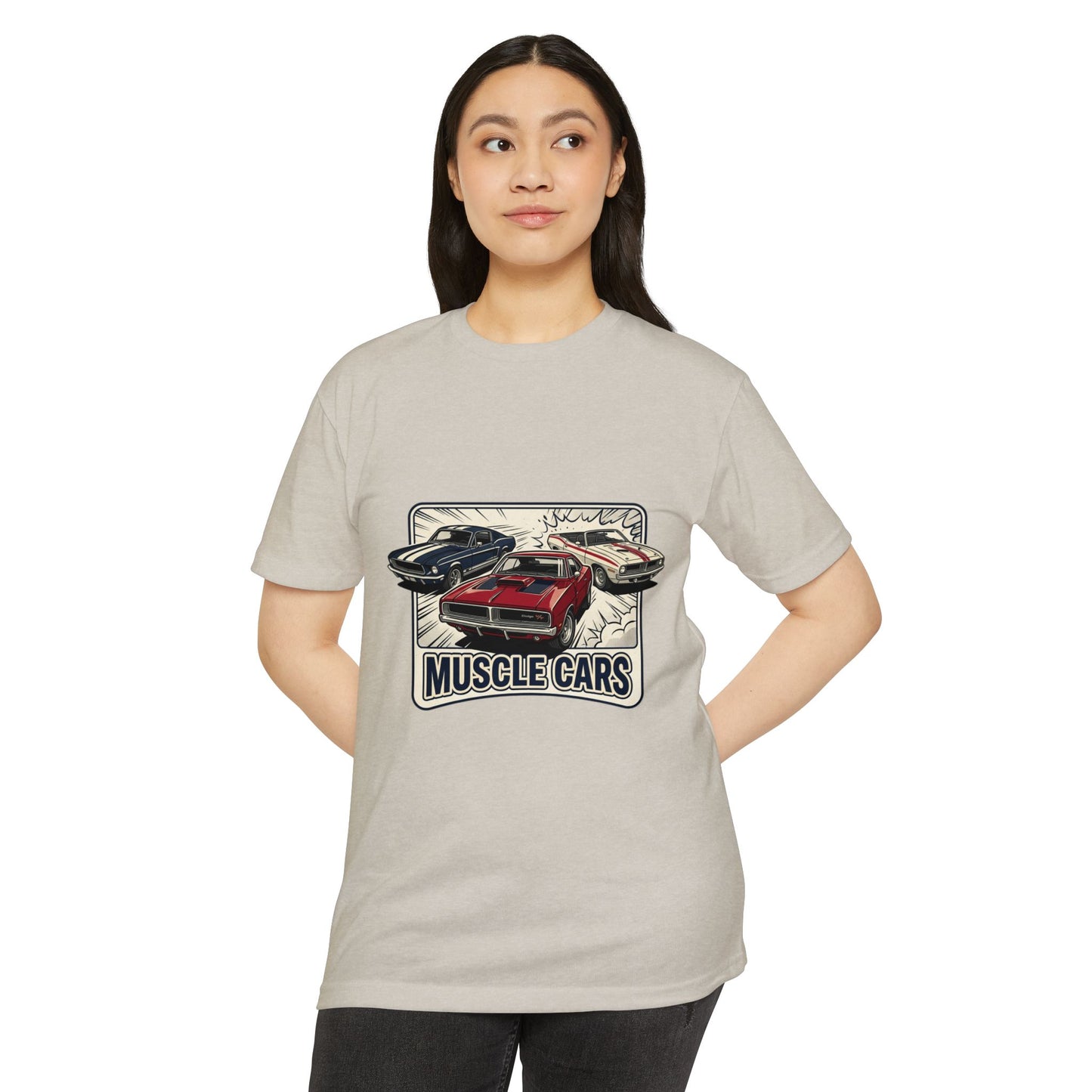 Retro Muscle Cars Graphic T-Shirt — Vintage Hot Rod Design