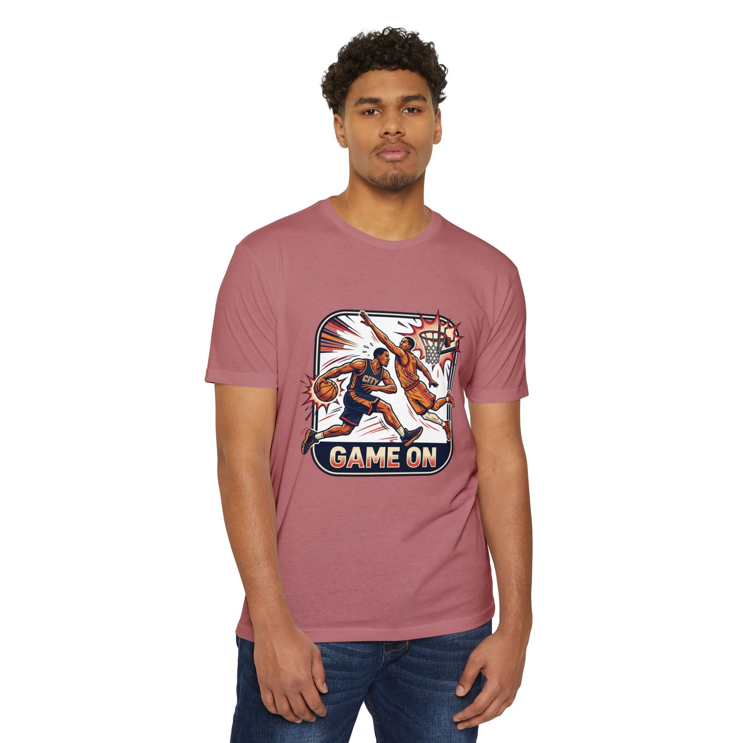 Basketball T-Shirt — Retro 'Game On' Dunk Design