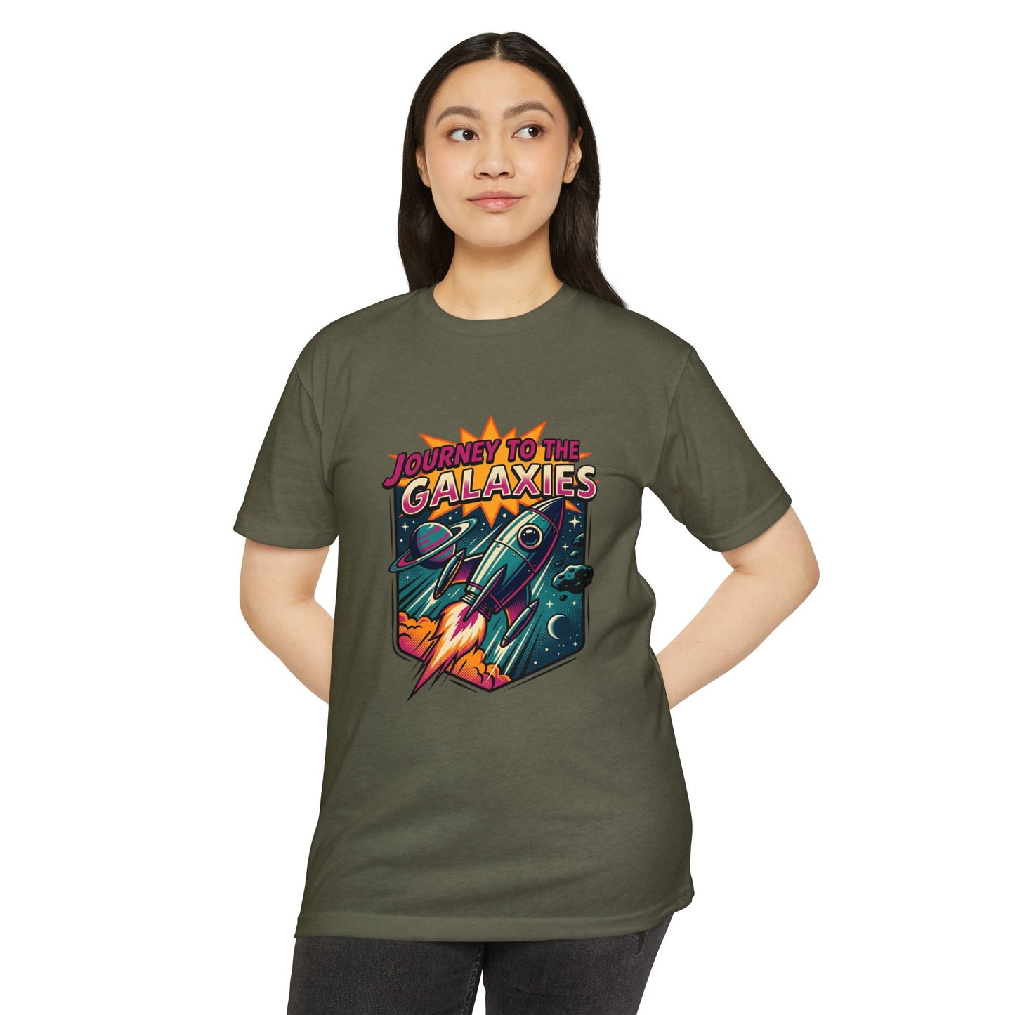 Journey to the Galaxies T-Shirt — Retro Rocket Space Tee