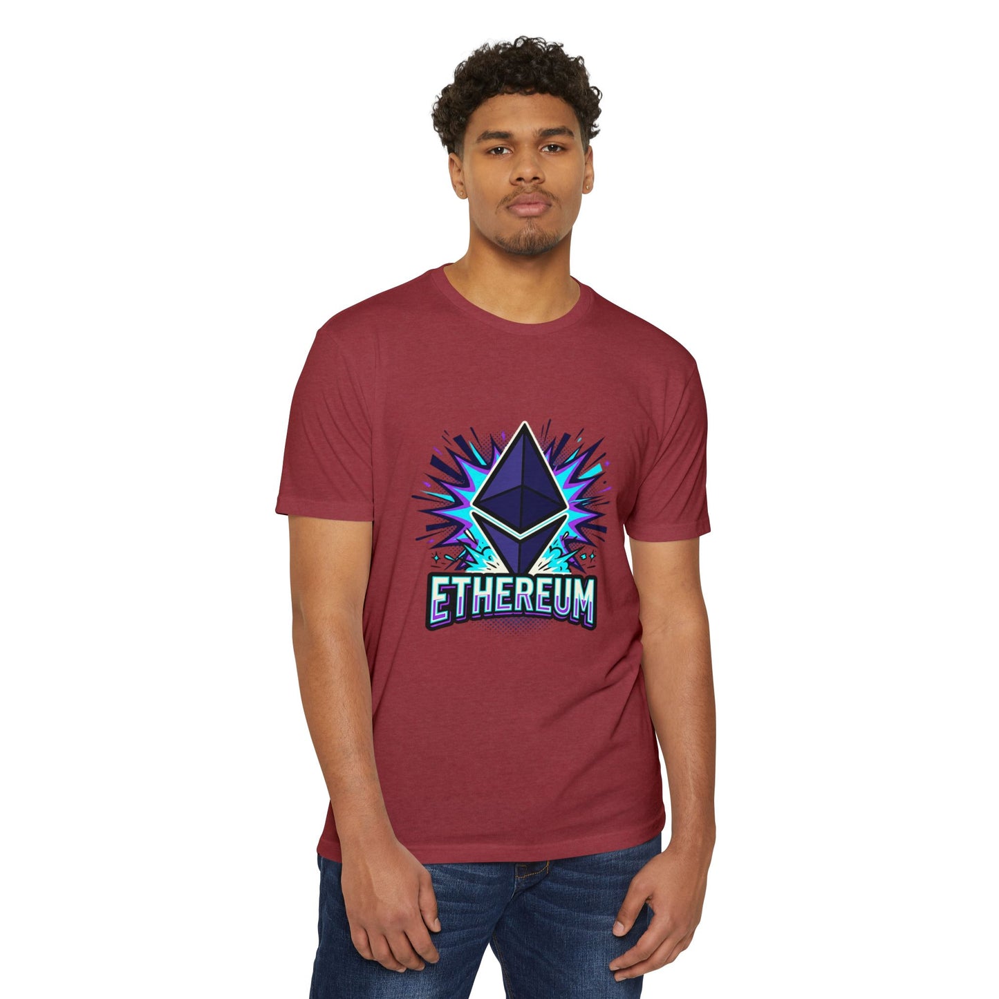 Ethereum Crypto Logo T-Shirt — Retro Neon Blockchain Tee