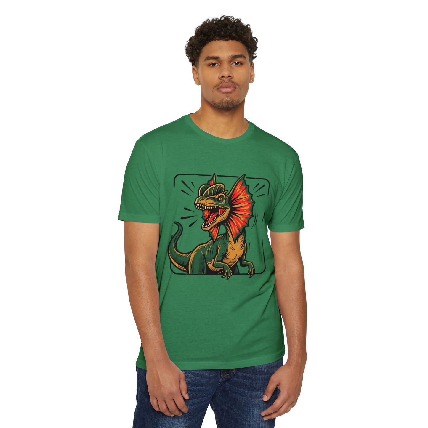 Frilled Lizard Dino Tee — Colorful Frill Graphic T-Shirt
