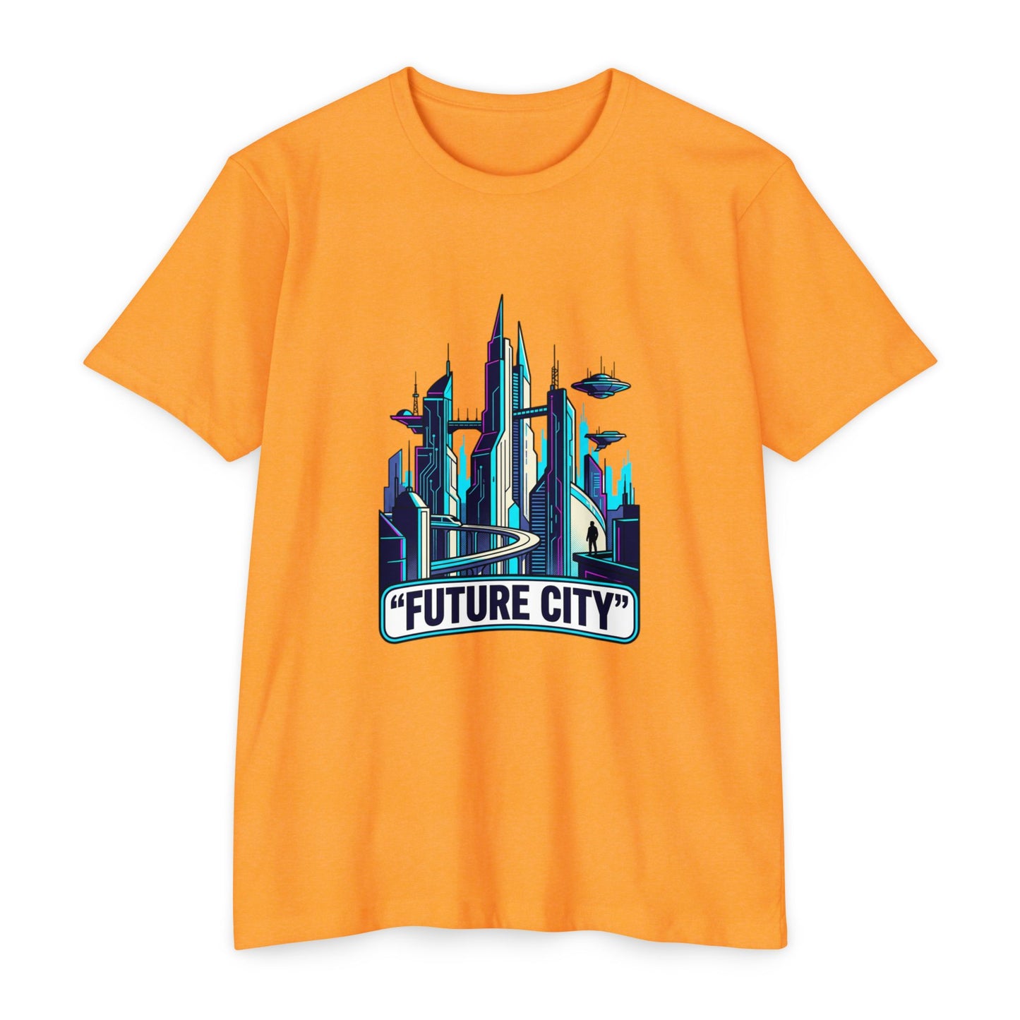 Future City Retro Futuristic Skyline T-Shirt