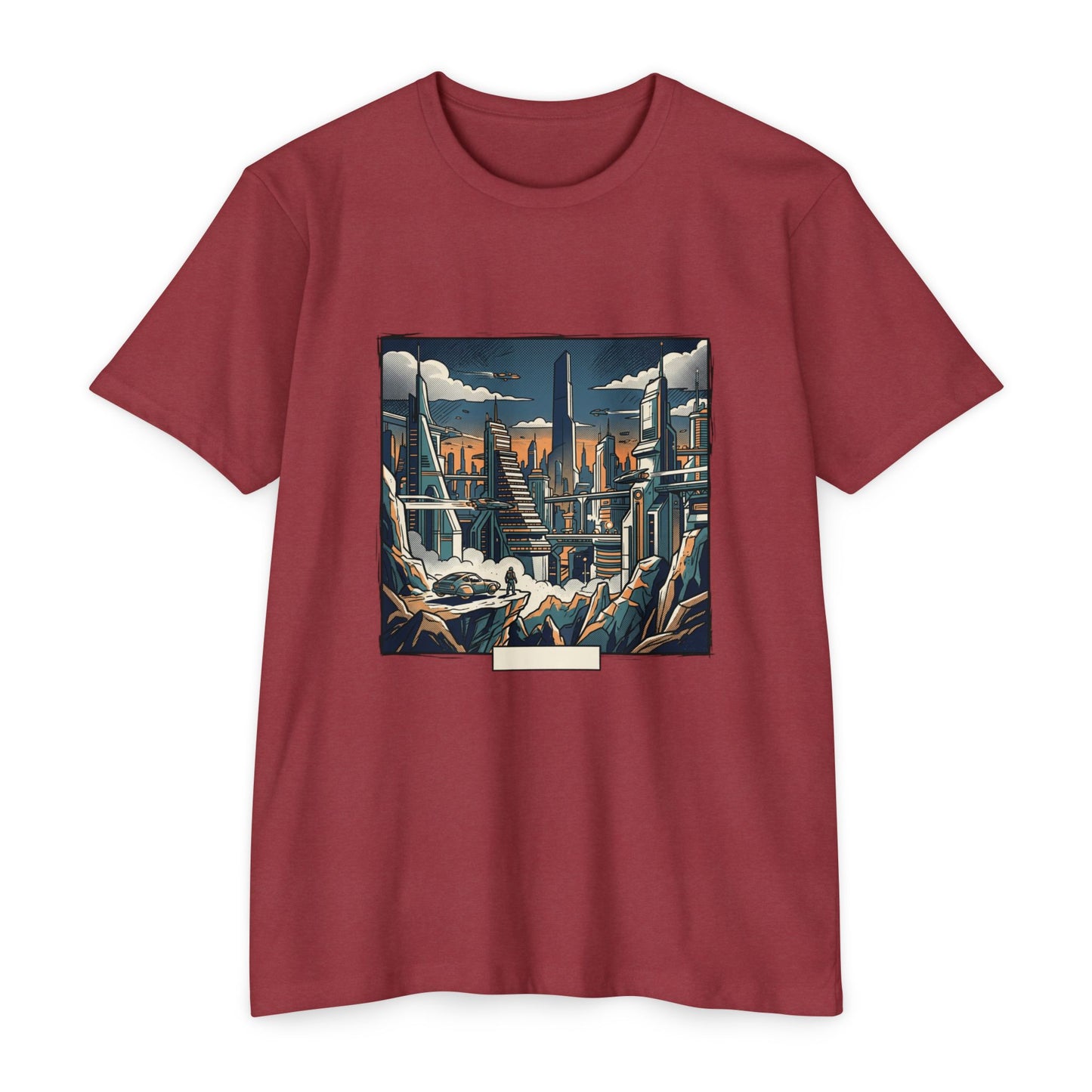 Futuristic Cityscape Retro Sci‑Fi T-Shirt — Retro Sci‑Fi Landscape Tee