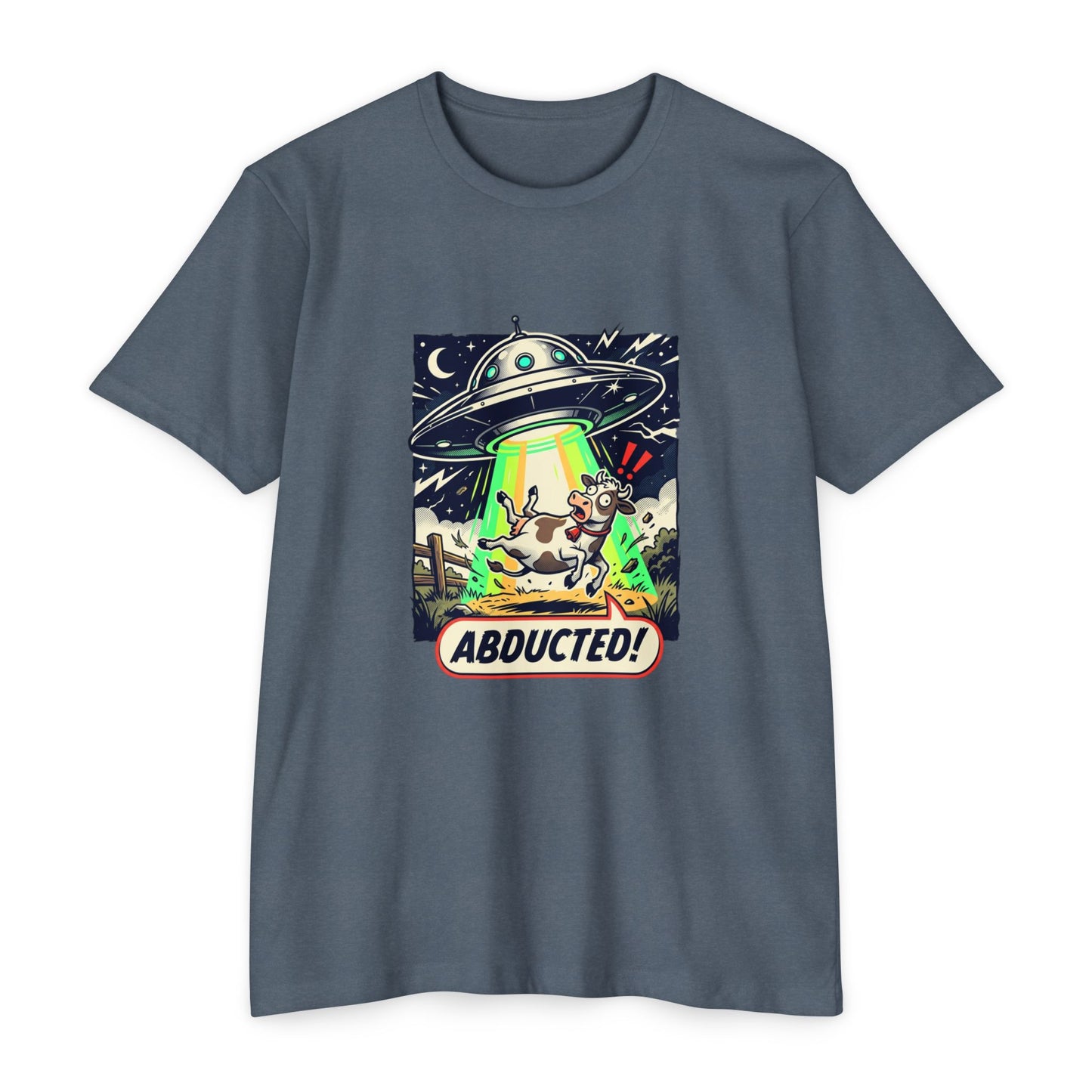 Abducted! Alien UFO Retro Sci‑Fi Graphic T-Shirt