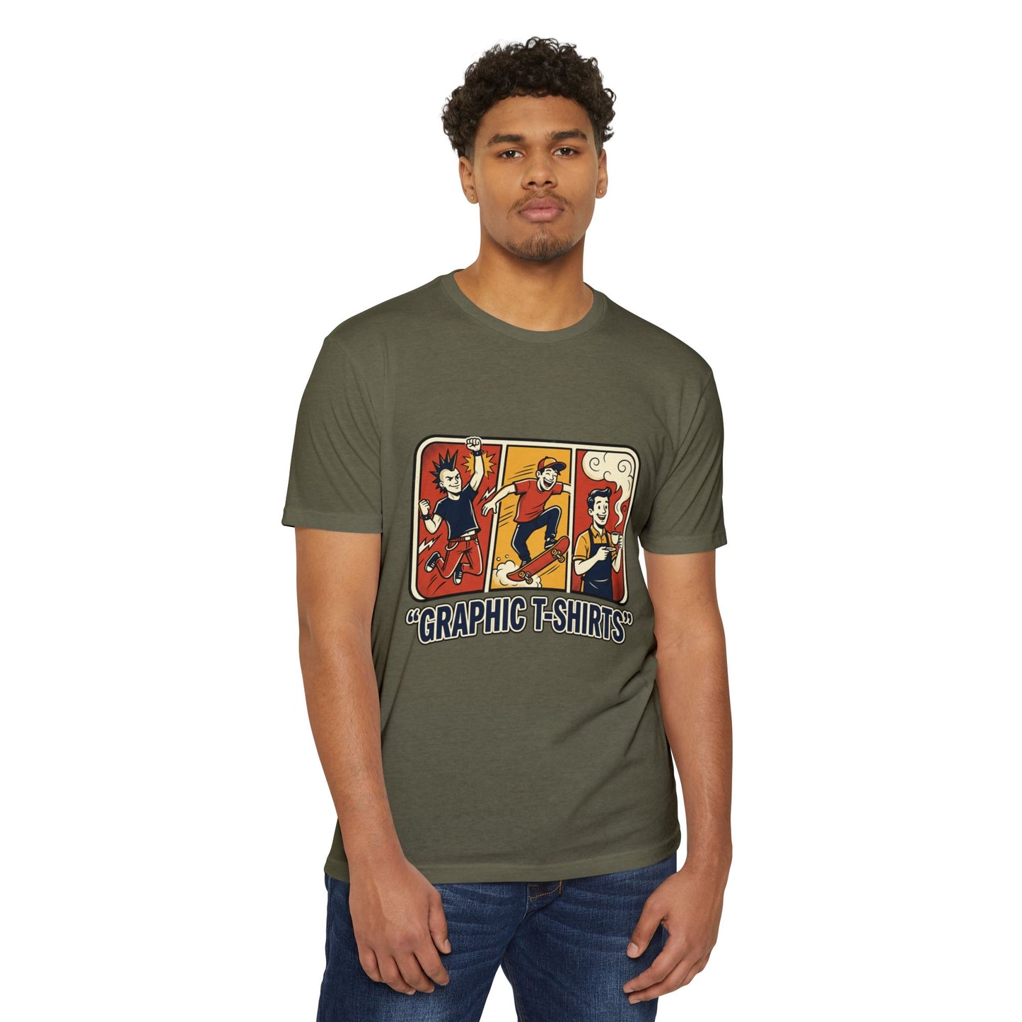 Retro Skateboard Graphic T-Shirt — Vintage Cartoon Skate Tee
