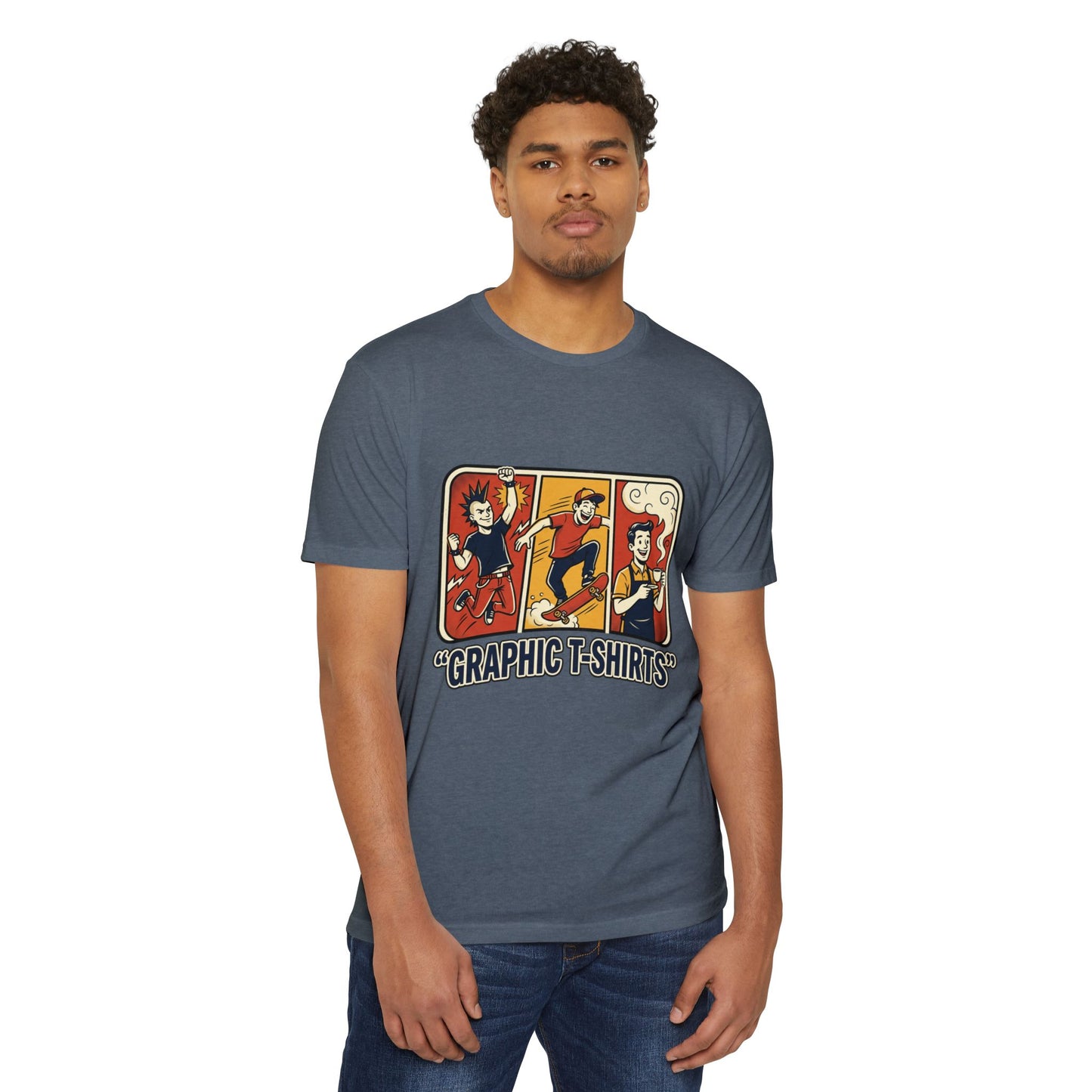 Retro Skateboard Graphic T-Shirt — Vintage Cartoon Skate Tee