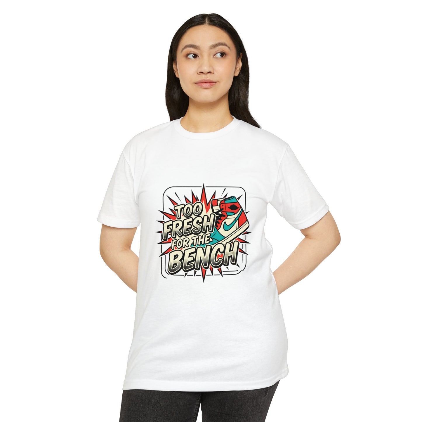 Too Fresh For The Bench Retro Sneaker T-Shirt