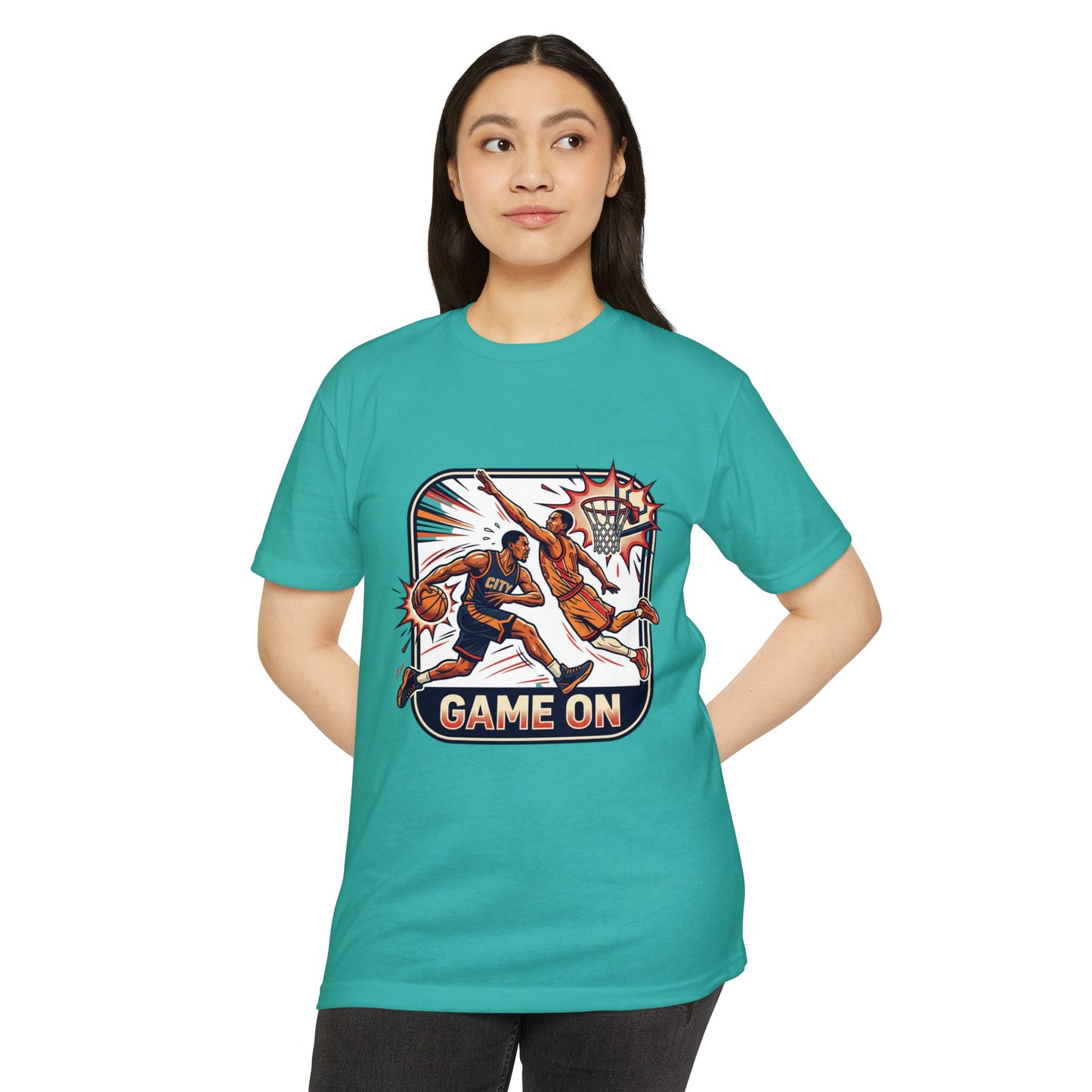 Basketball T-Shirt — Retro 'Game On' Dunk Design