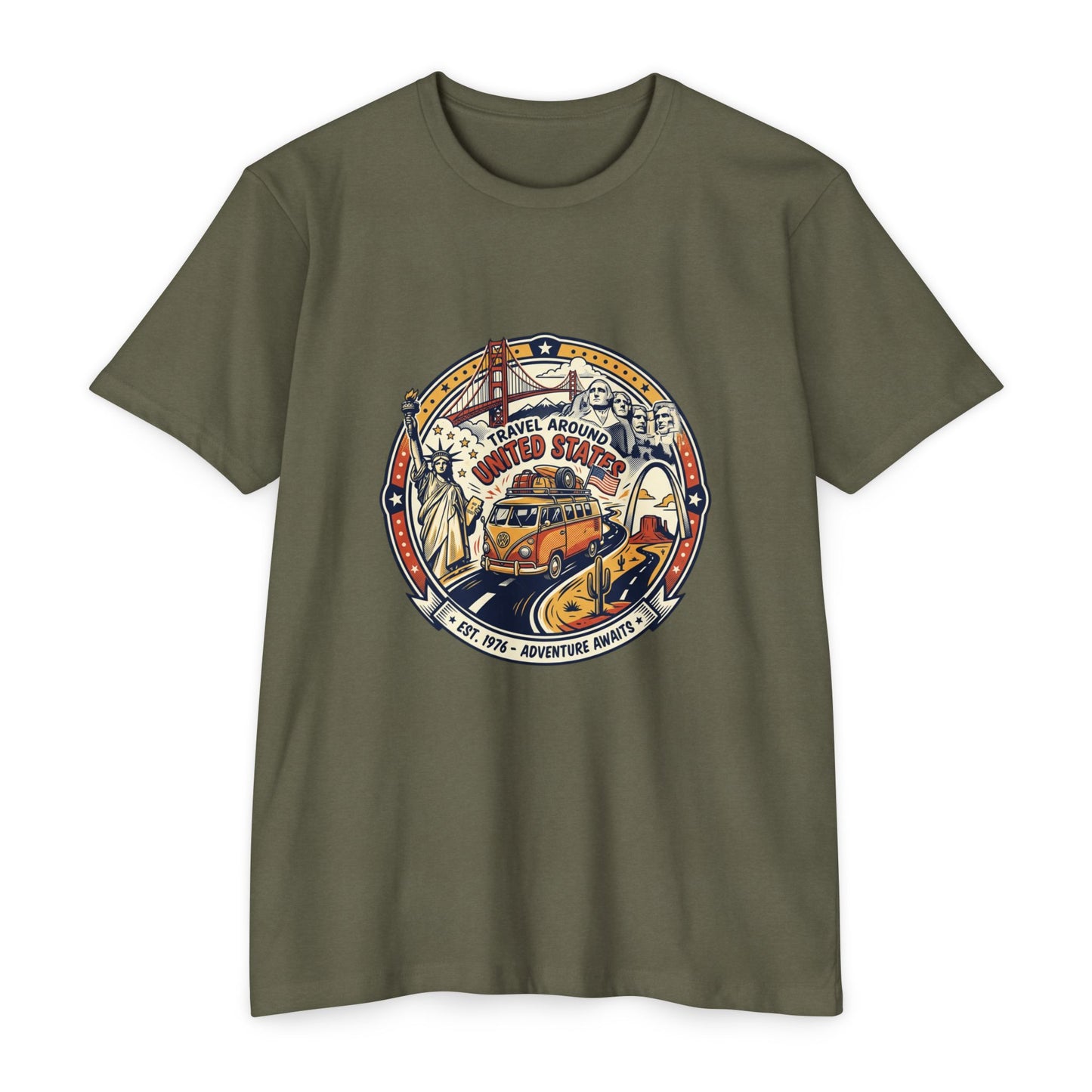 Vintage 'Travel Around the World' Road Trip T-Shirt