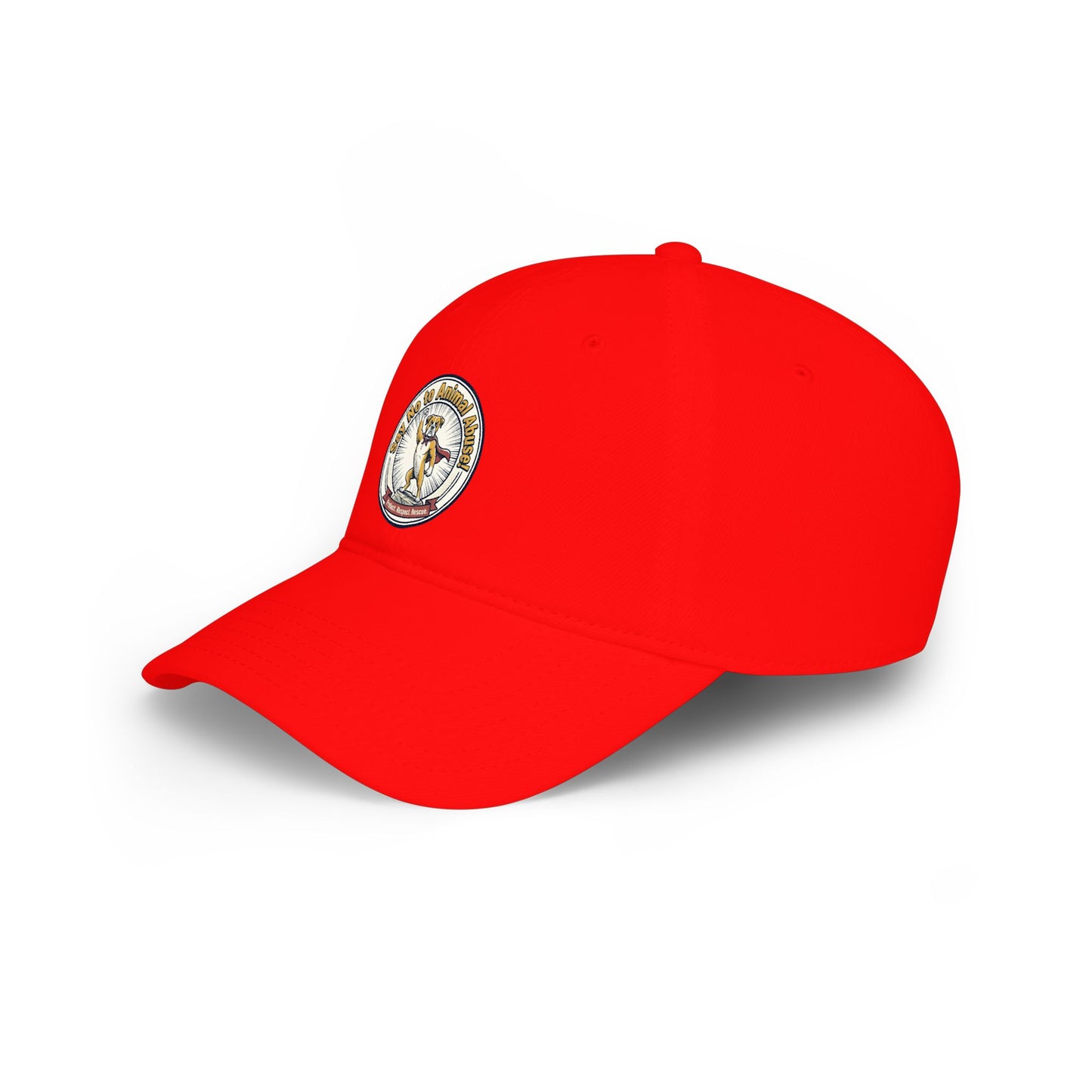 Embroidered Golden Retriever Patch Baseball Cap — Low Profile Red Dog Lover Hat
