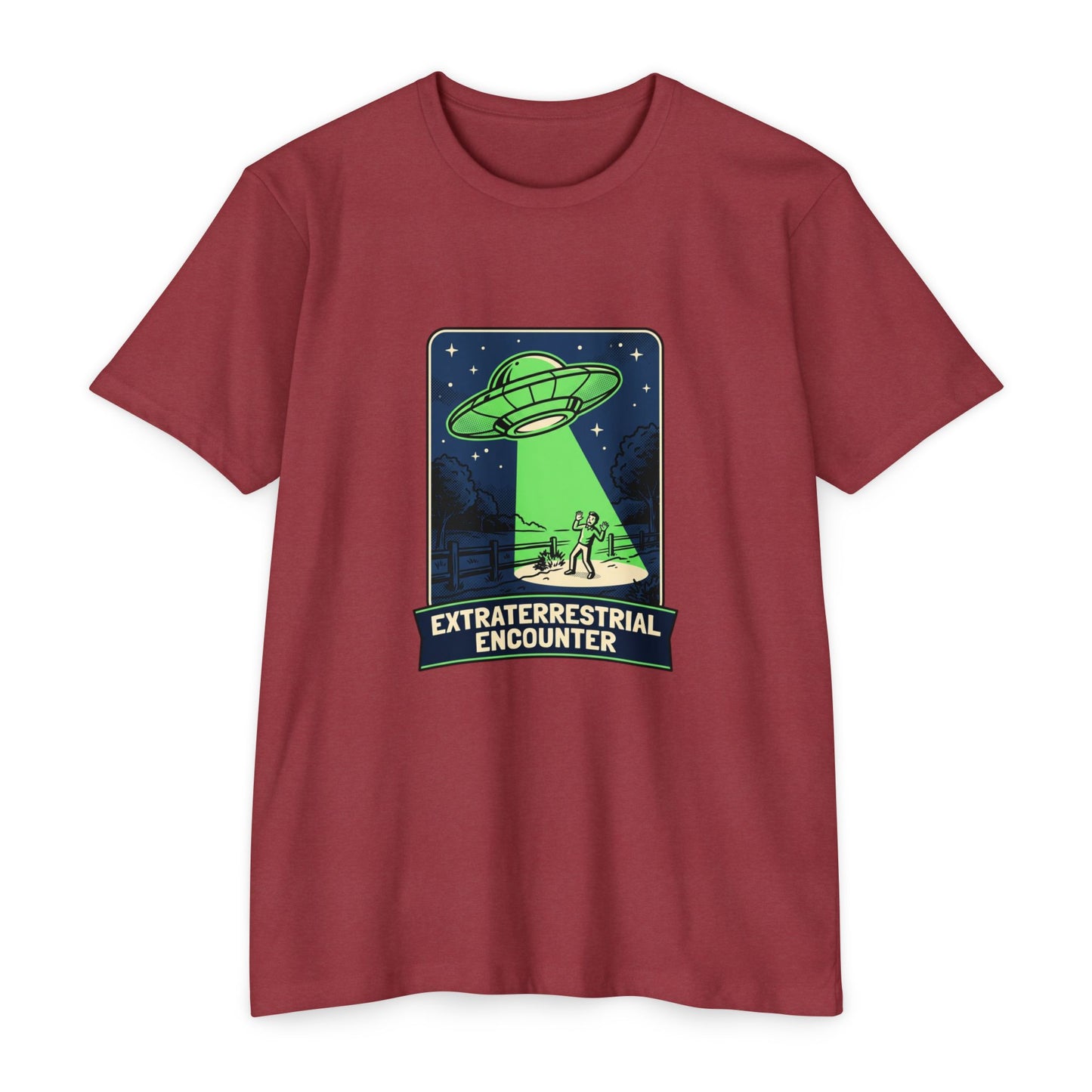 Alien Abduction T-Shirt — “Extraterrestrial Encounter” Vintage UFO Graphic