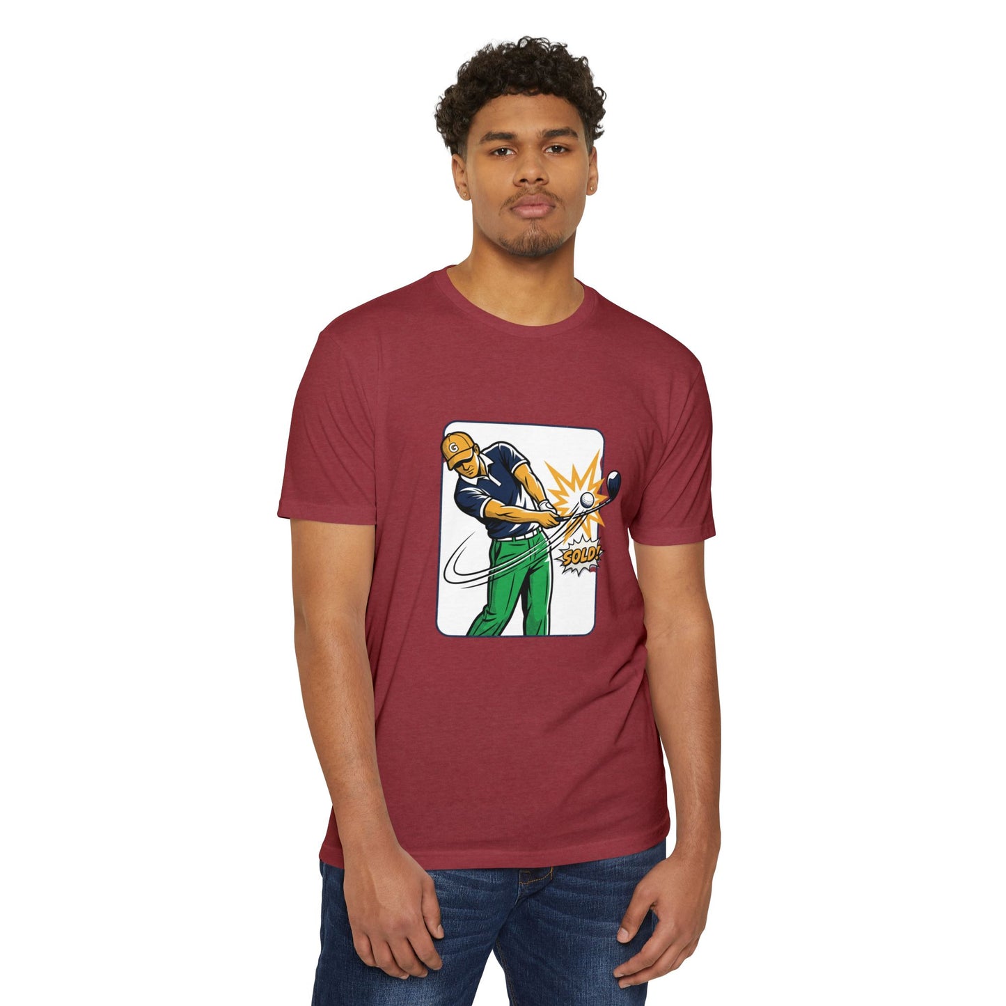 Solid Golfer Illustration Golf Swing T-Shirt