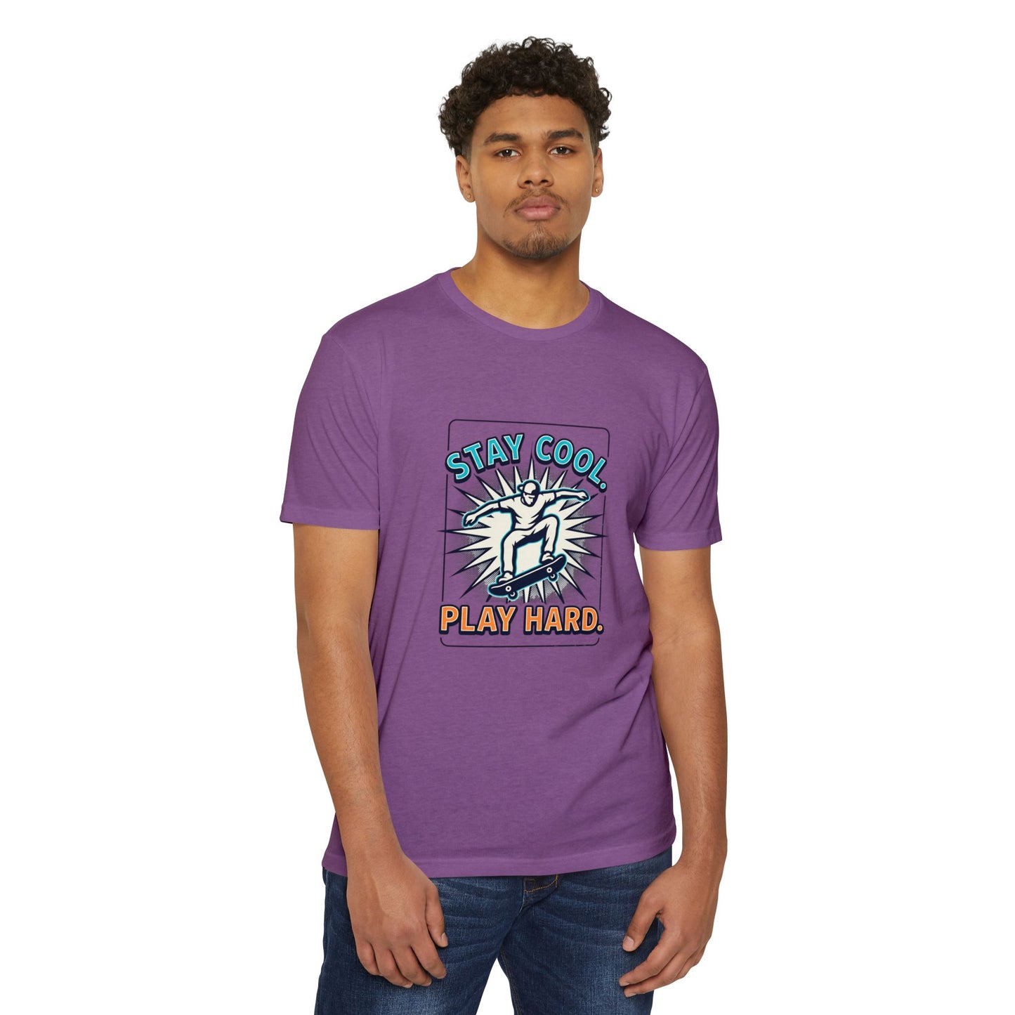 Stay Cool Play Hard Skateboard T-Shirt