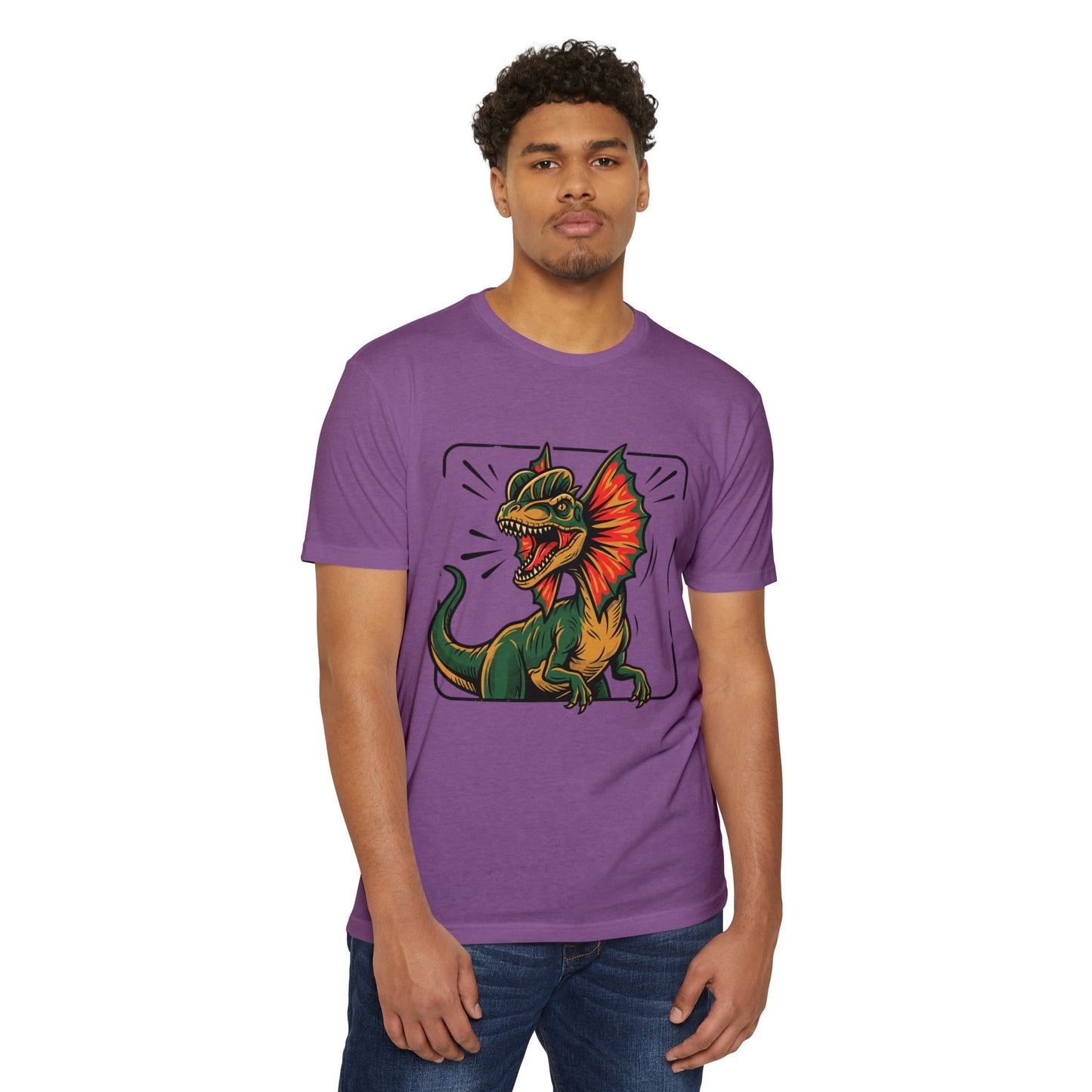 Frilled Lizard Dino Tee — Colorful Frill Graphic T-Shirt