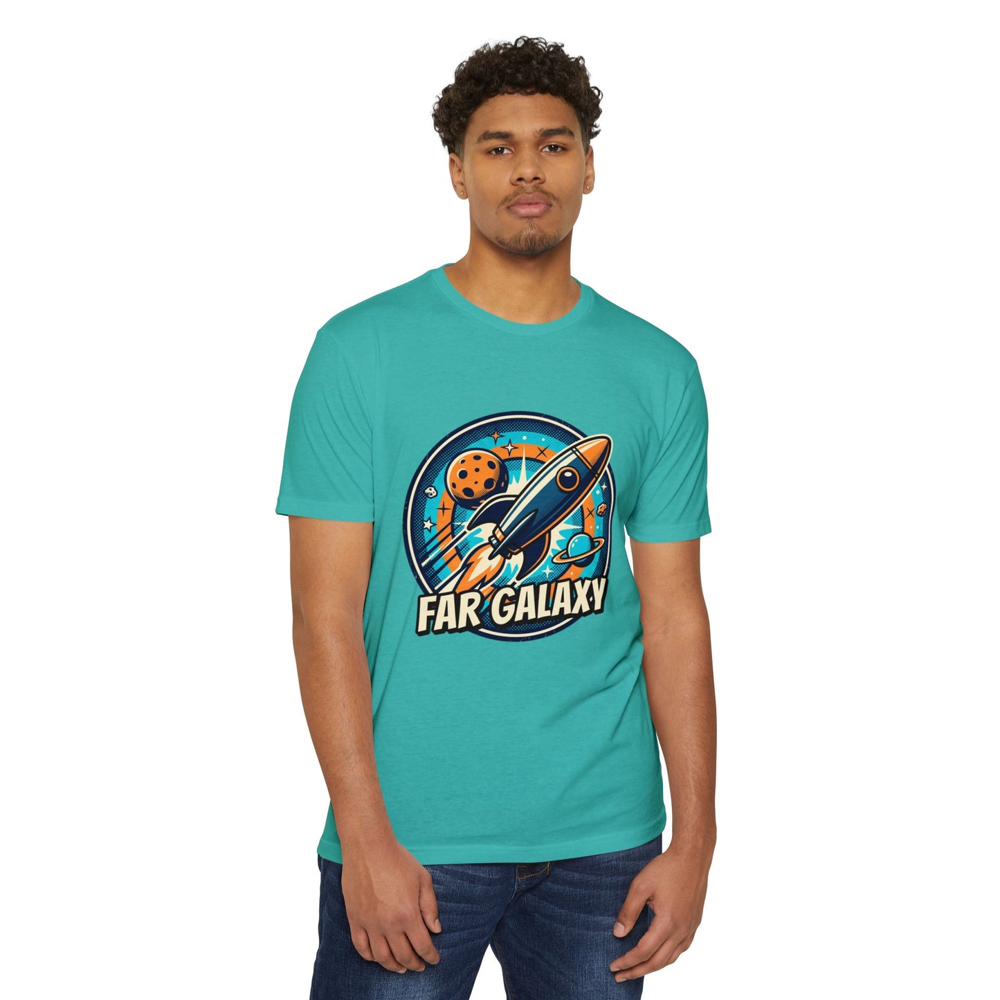 Retro Far Galaxy Rocket T-Shirt — Vintage Space Graphic Tee