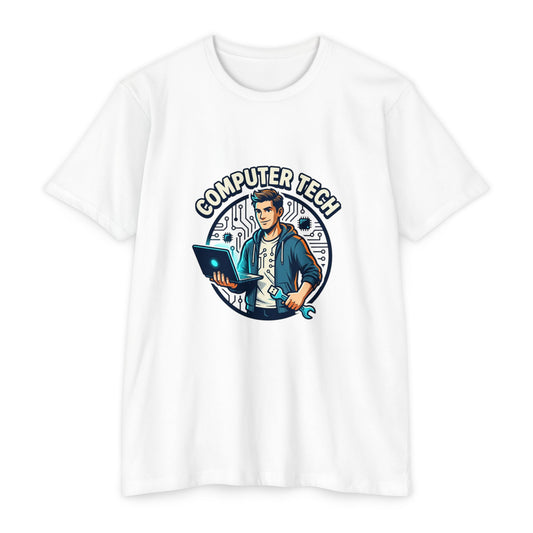 Computer Tech T-Shirt — Retro IT Technician Graphic Tee