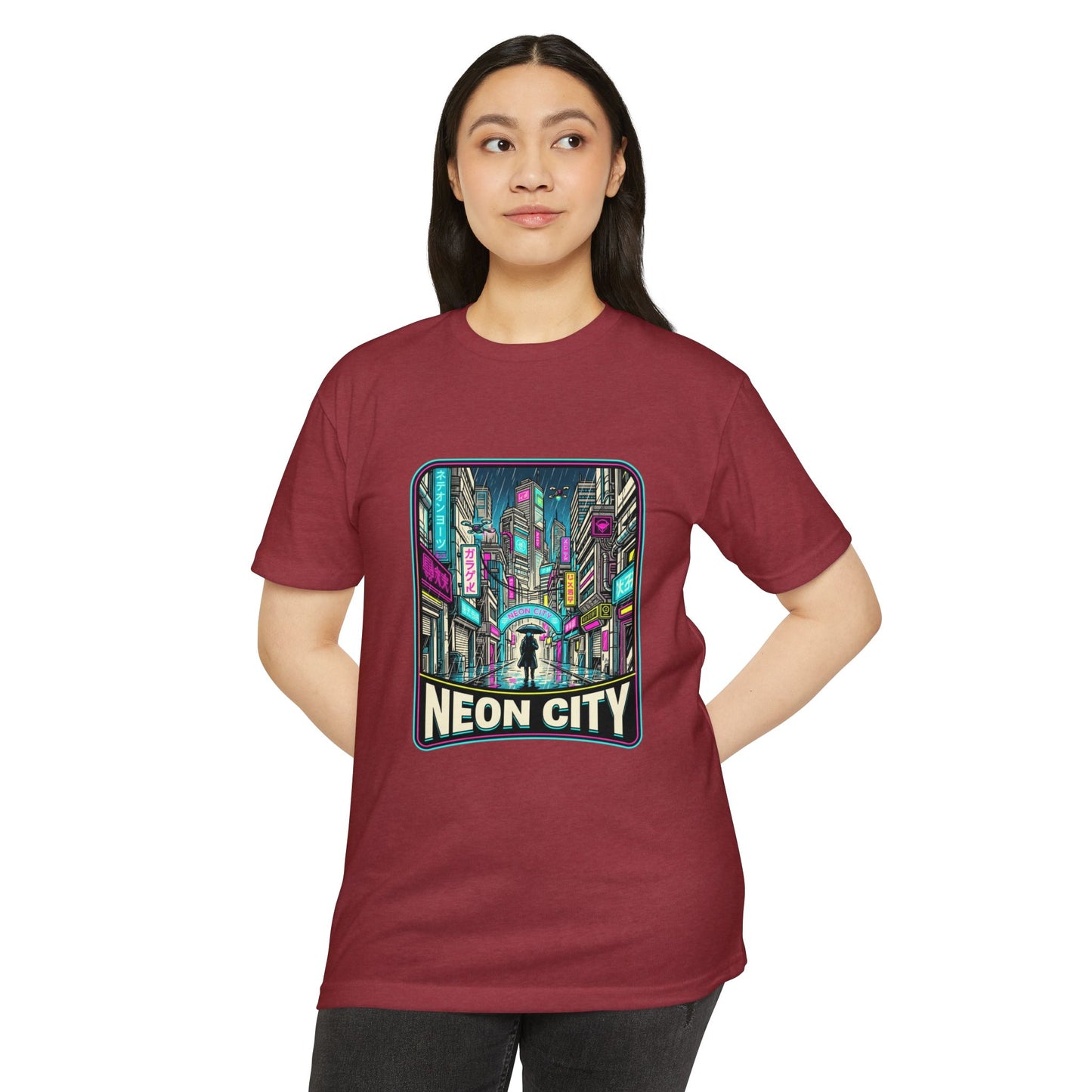 Neon City Retro Cyberpunk T-Shirt — Retro Cyberpunk Streetwear Tee