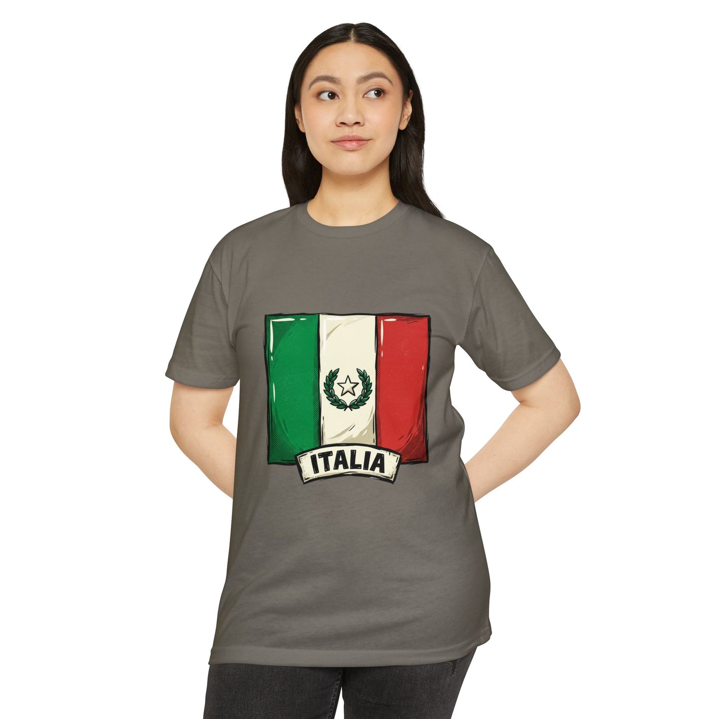 Italian Flag Vintage Crest T-Shirt — Italia Graphic Tee