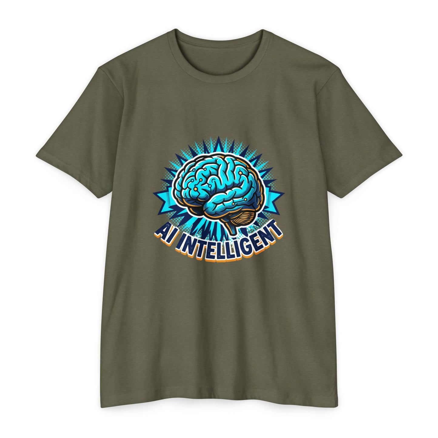 AI Intelligent Brain Graphic T-Shirt — Futuristic Tech Design for AI Enthusiasts