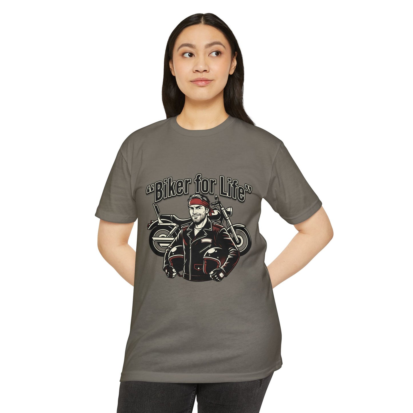 Biker For Life Vintage Motorcycle T-Shirt