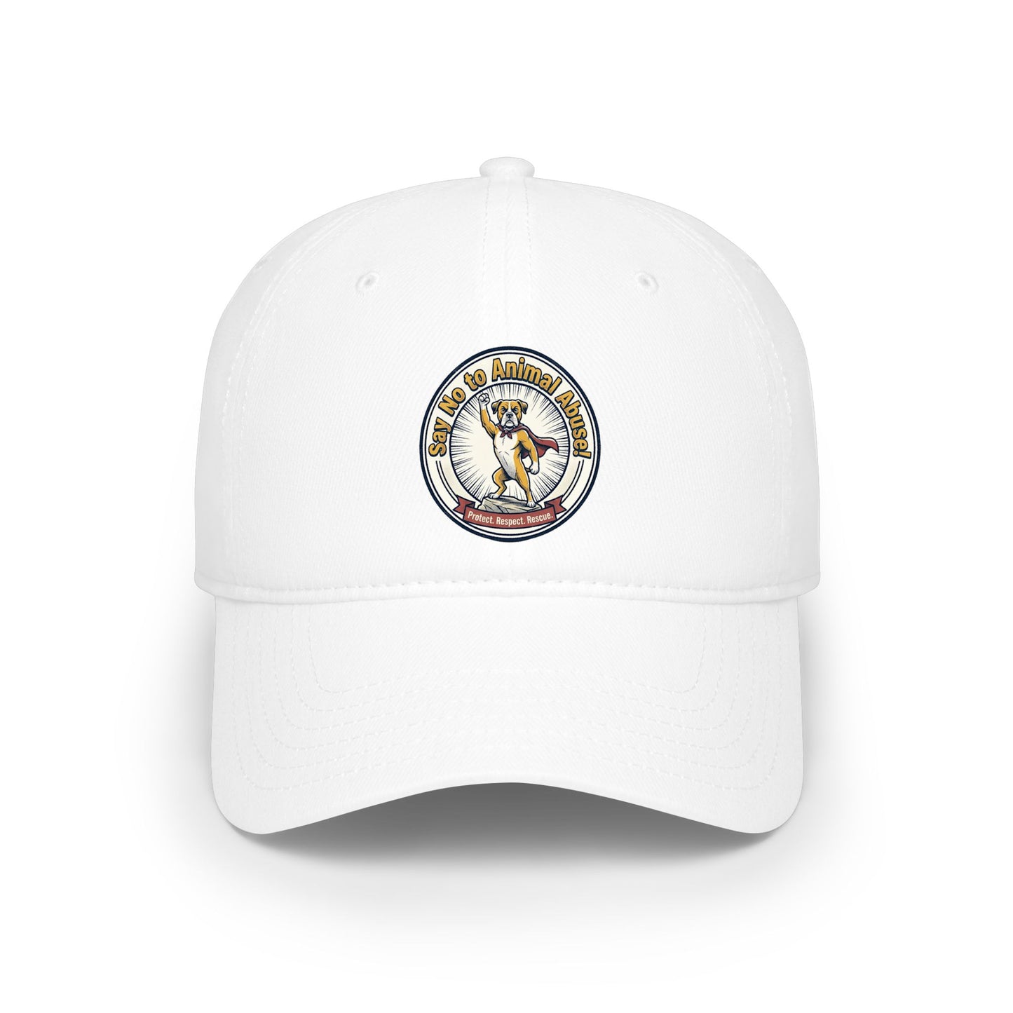 Embroidered Golden Retriever Patch Baseball Cap — Low Profile Red Dog Lover Hat