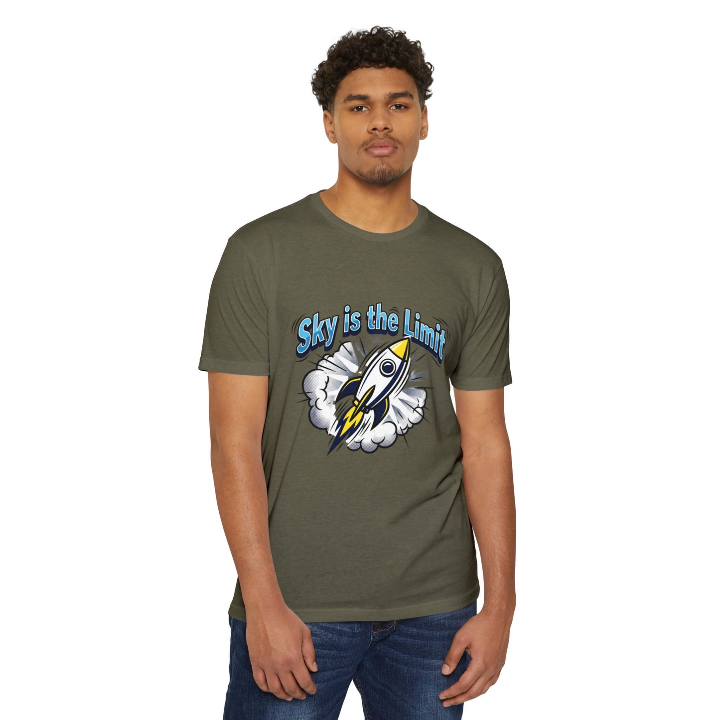 Sky Is the Limit Rocket T-Shirt — Inspirational Graphic Tee