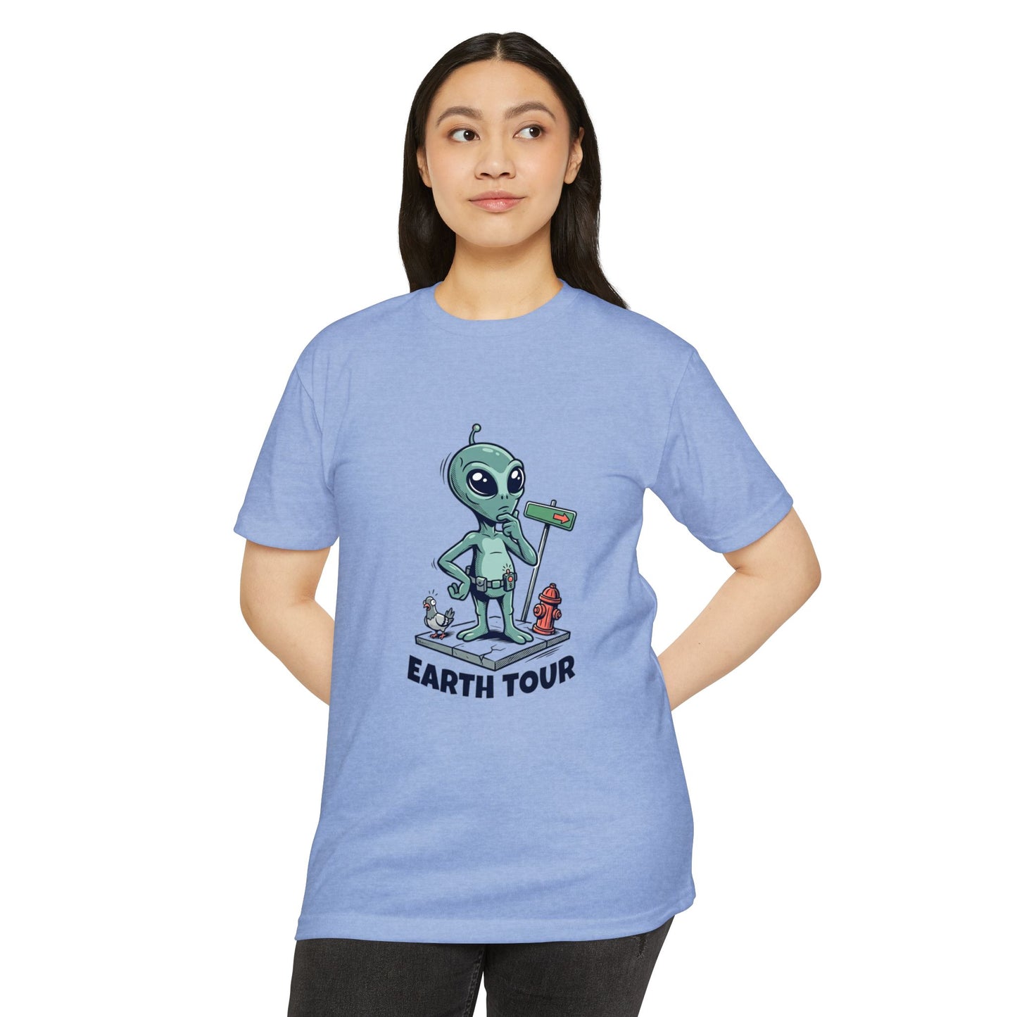 Alien 'Earth Tour' T-Shirt — Cute Space Visitor Graphic Tee