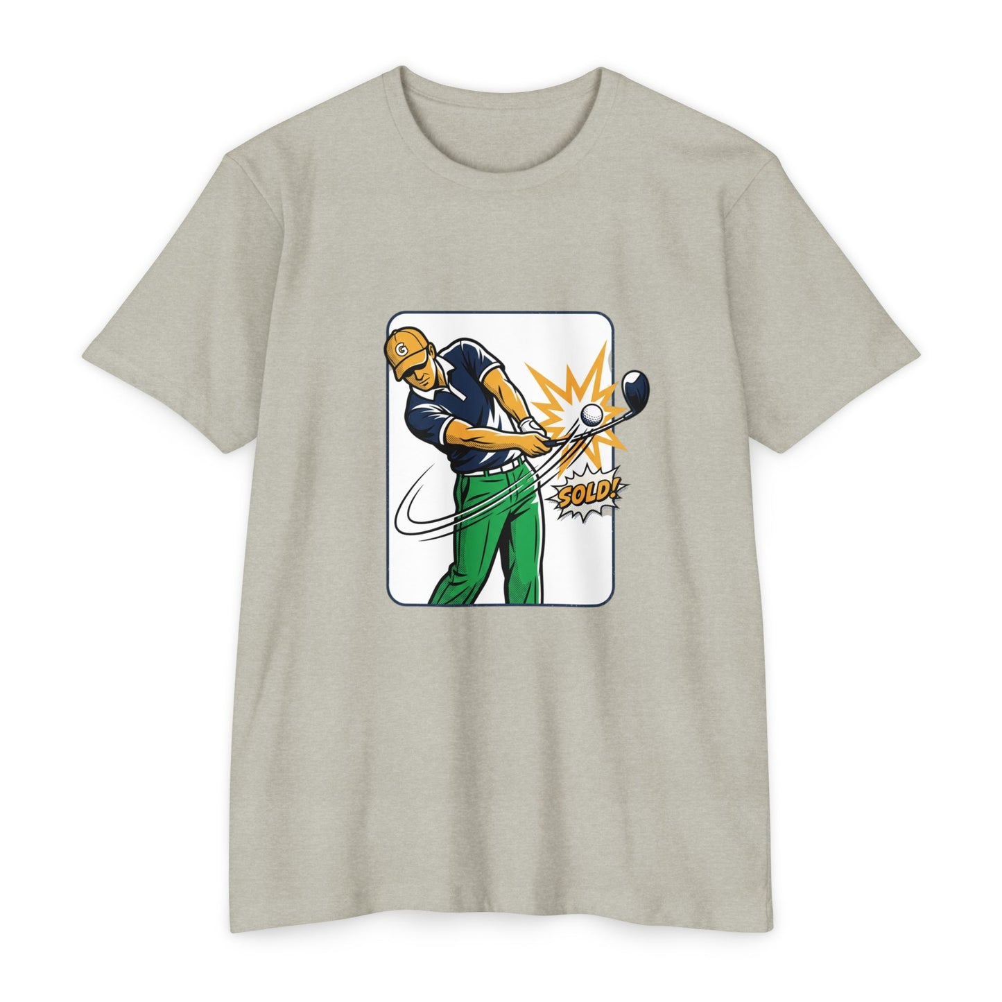 Solid Golfer Illustration Golf Swing T-Shirt