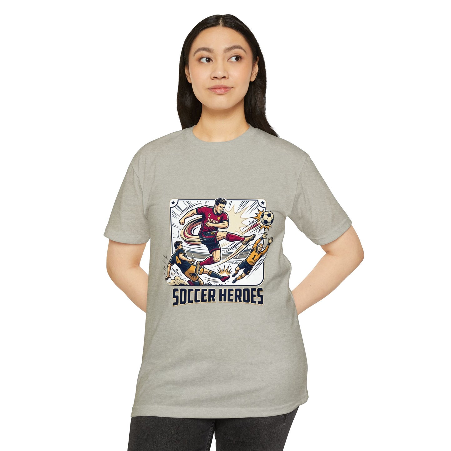 Soccer Heroes Graphic T-Shirt — Vintage Action Soccer Player Tee