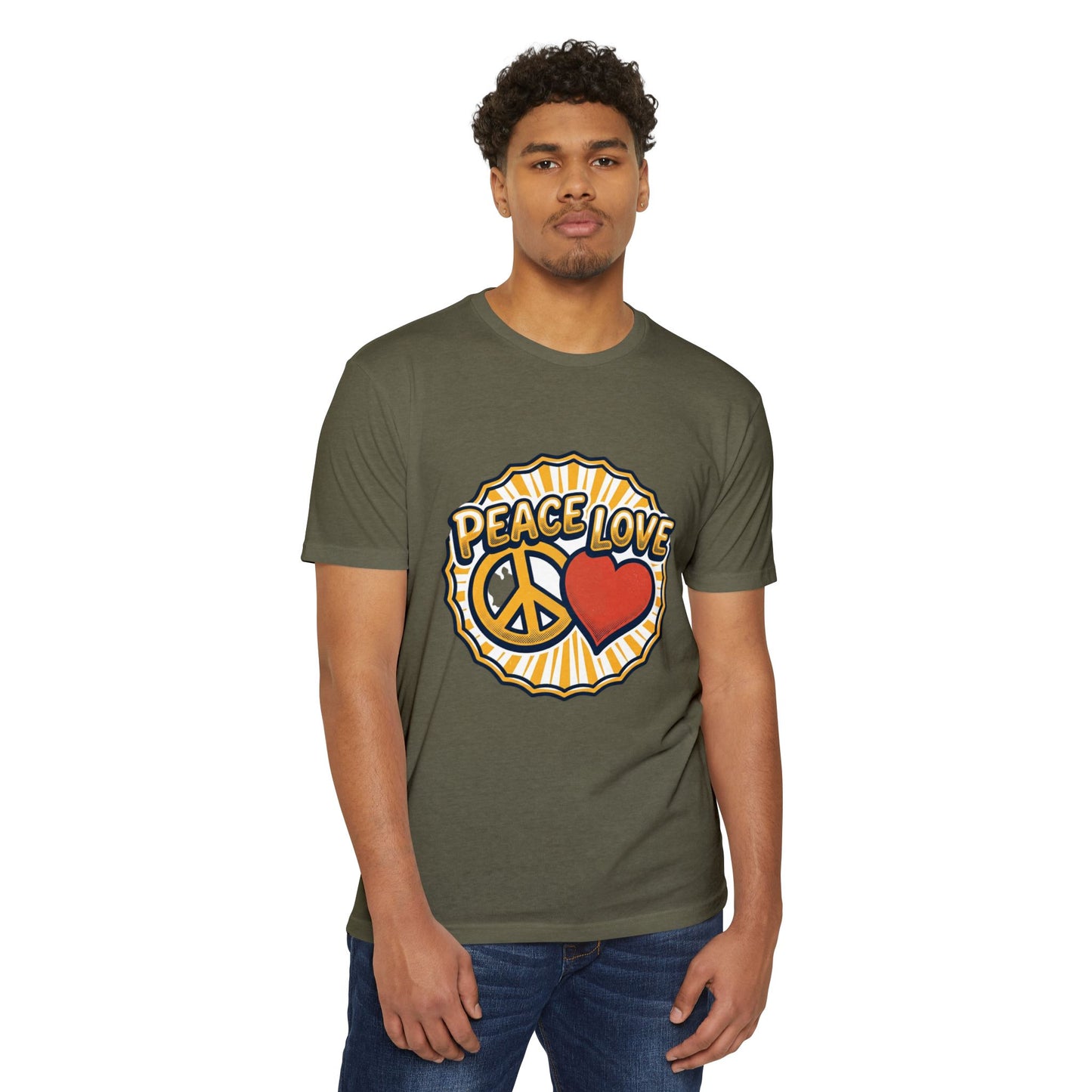 Peace Love Heart T-Shirt – Retro 70s Peace Sign Tee