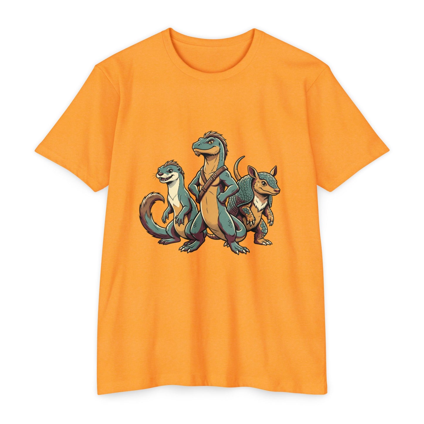 Retro Trio Dino Velociraptor T-Shirt — Cute Cartoon Dino Tee