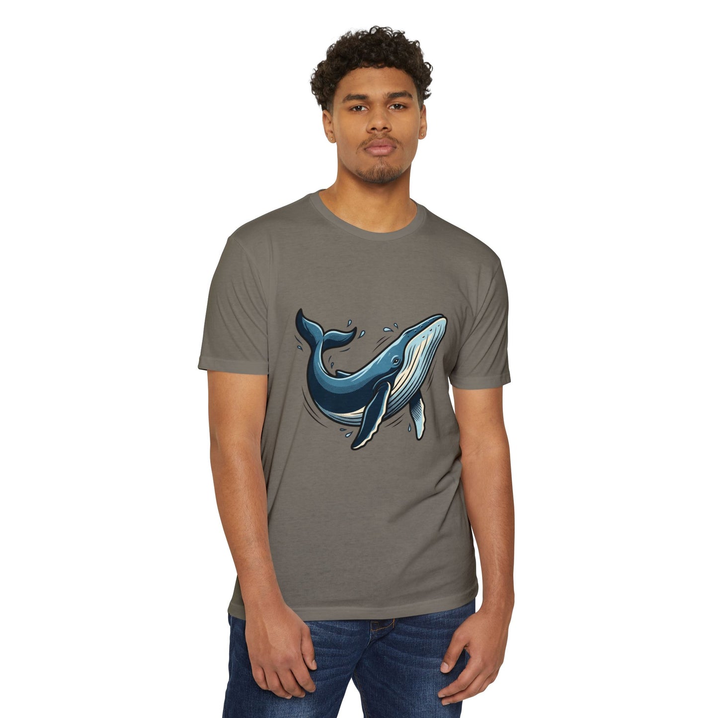 Whale Illustration T-Shirt — Retro Ocean Graphic Tee