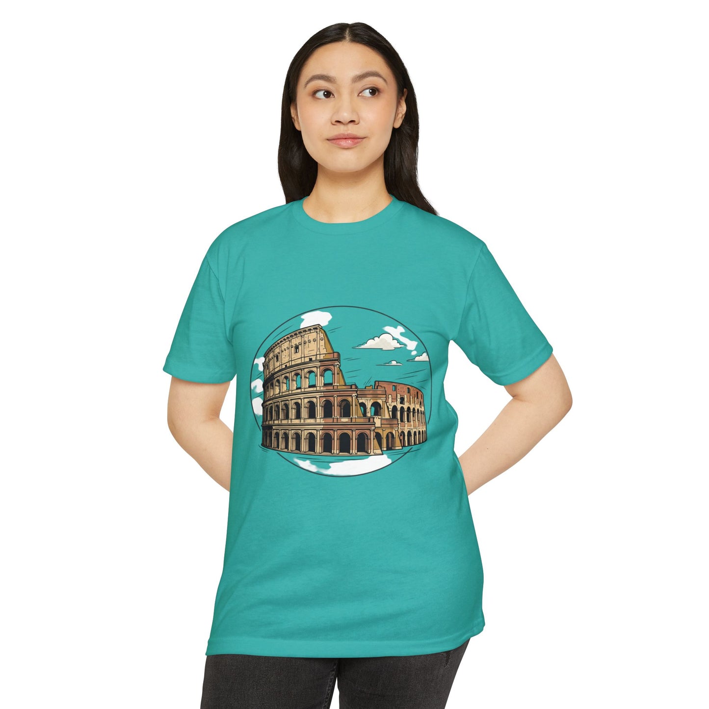 Colosseum Illustration Vintage Rome Travel T-Shirt