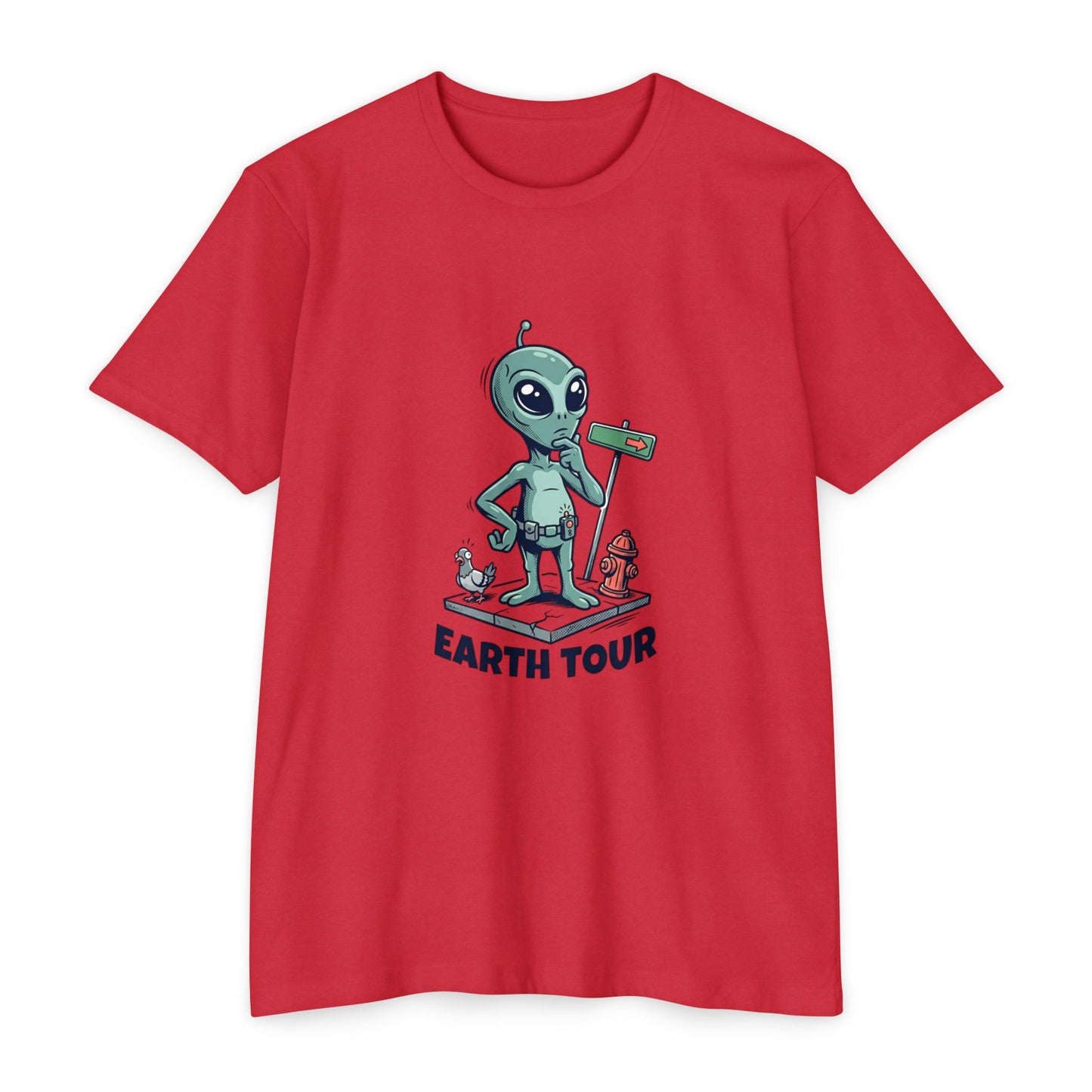 Alien 'Earth Tour' T-Shirt — Cute Space Visitor Graphic Tee