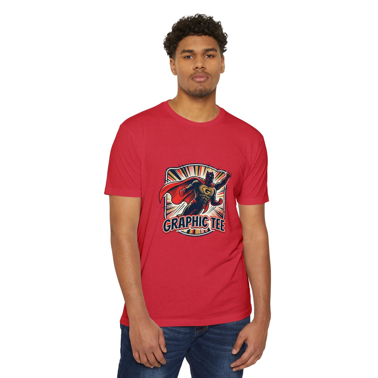 Retro Superhero Graphic Tee — Vintage Comic T-Shirt