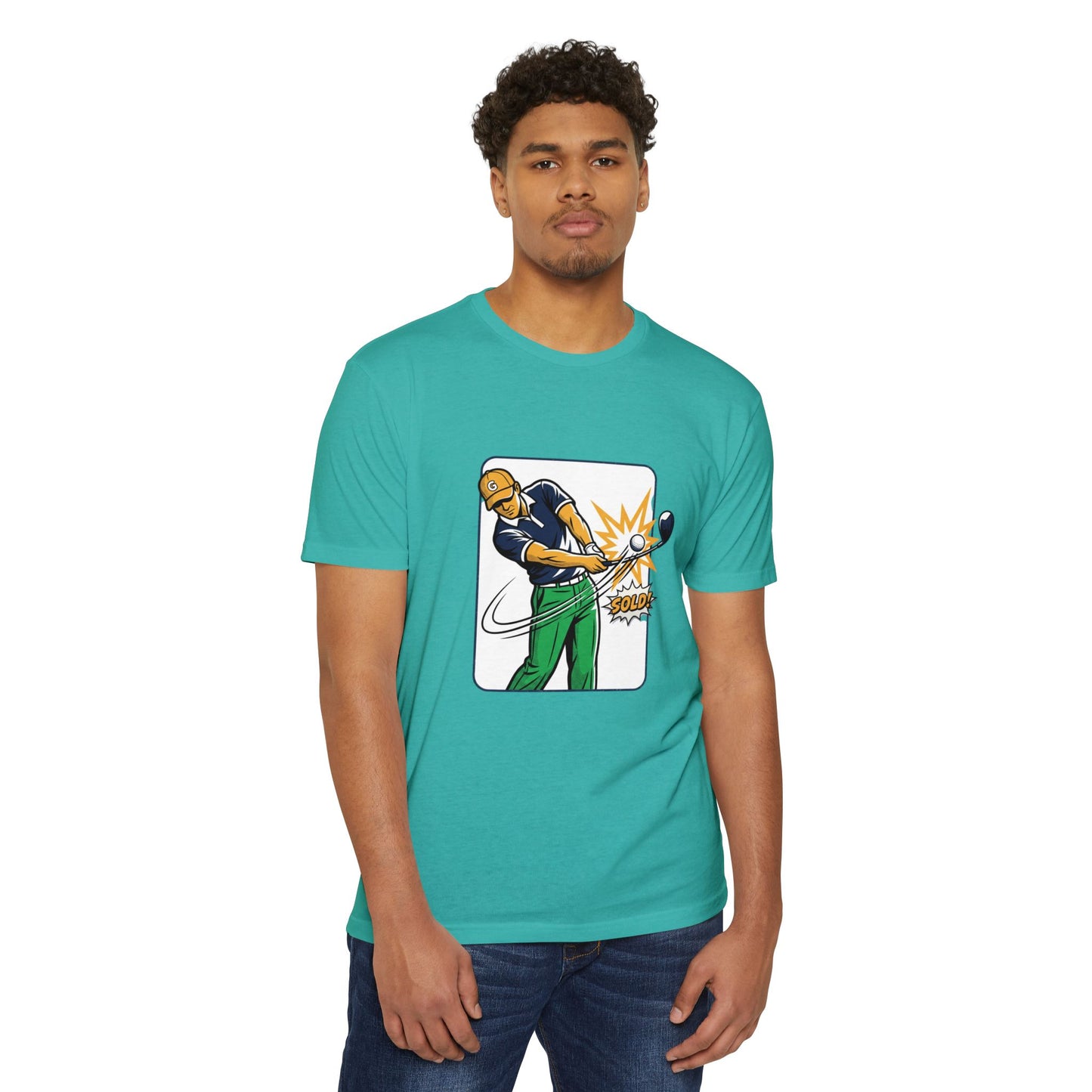 Solid Golfer Illustration Golf Swing T-Shirt