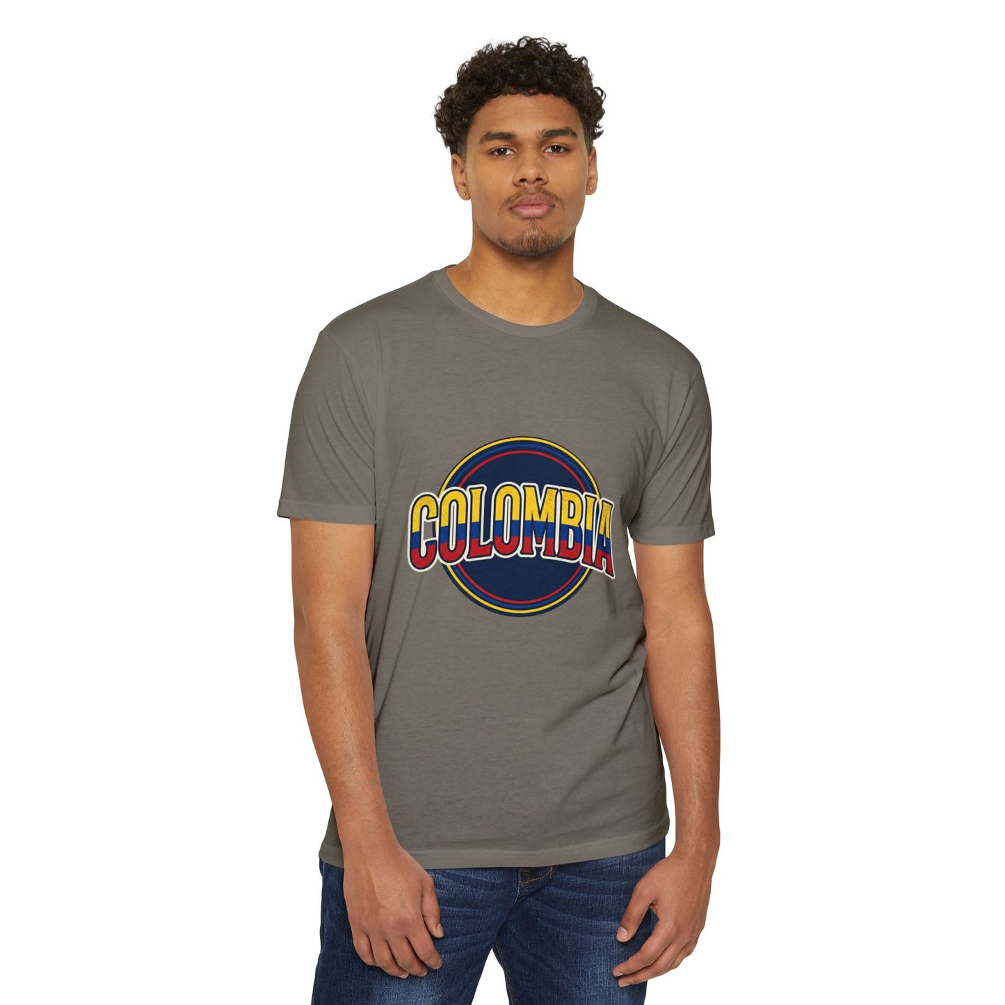 Colombia Retro Circle Vintage Flag Travel T-Shirt