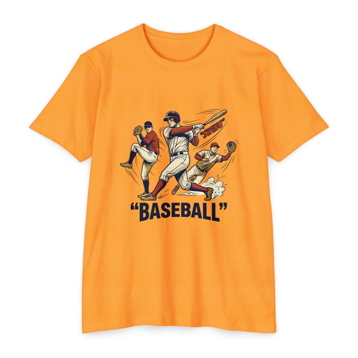Vintage Baseball Players Tee – Retro 'BASEBALL' Graphic T-Shirt