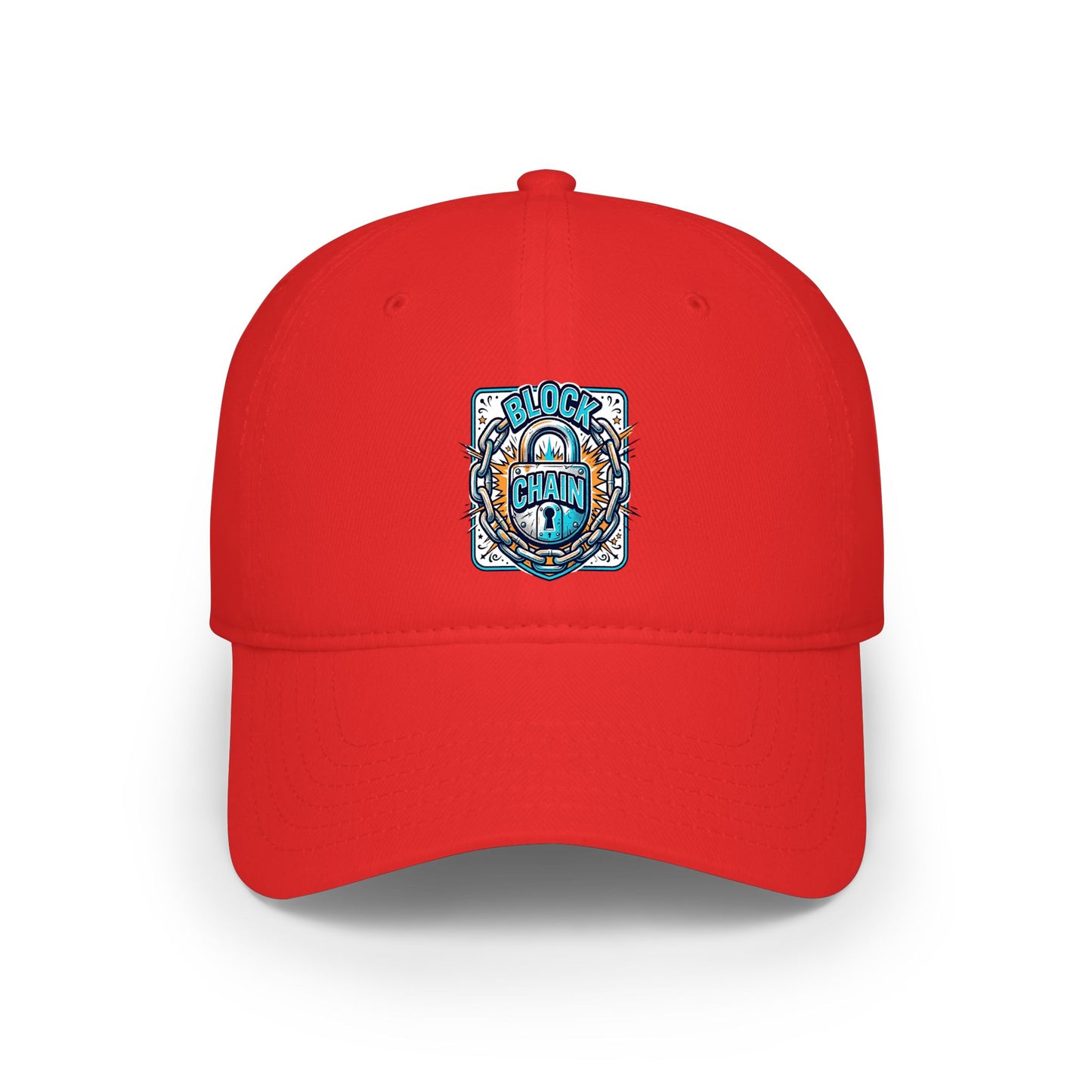 Retro "Block Chain" Low Profile Baseball Cap — Vintage Dad Hat