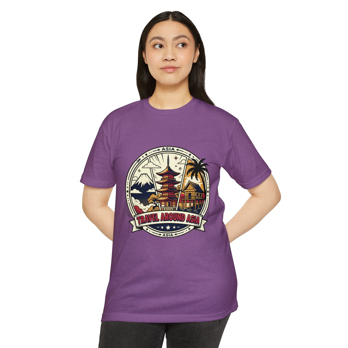 Travel Around Asia Vintage Globe Adventure T-Shirt