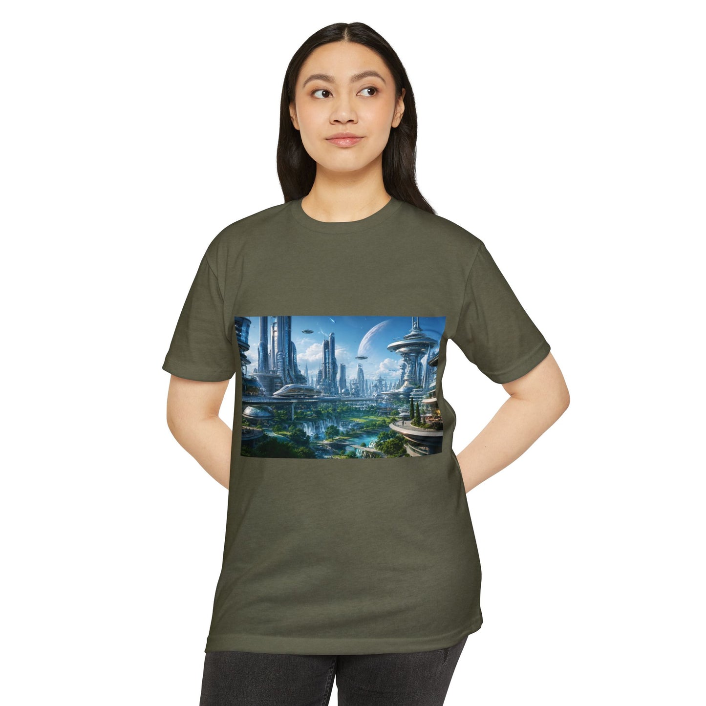 Futuristic Cityscape Sci‑Fi Skyline T-Shirt