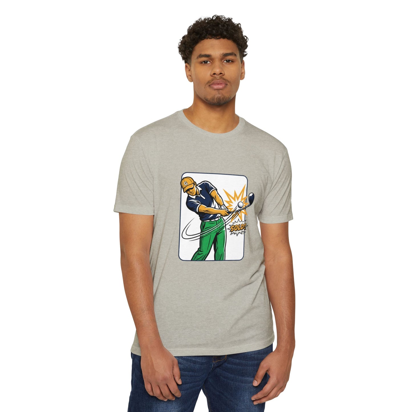 Solid Golfer Illustration Golf Swing T-Shirt